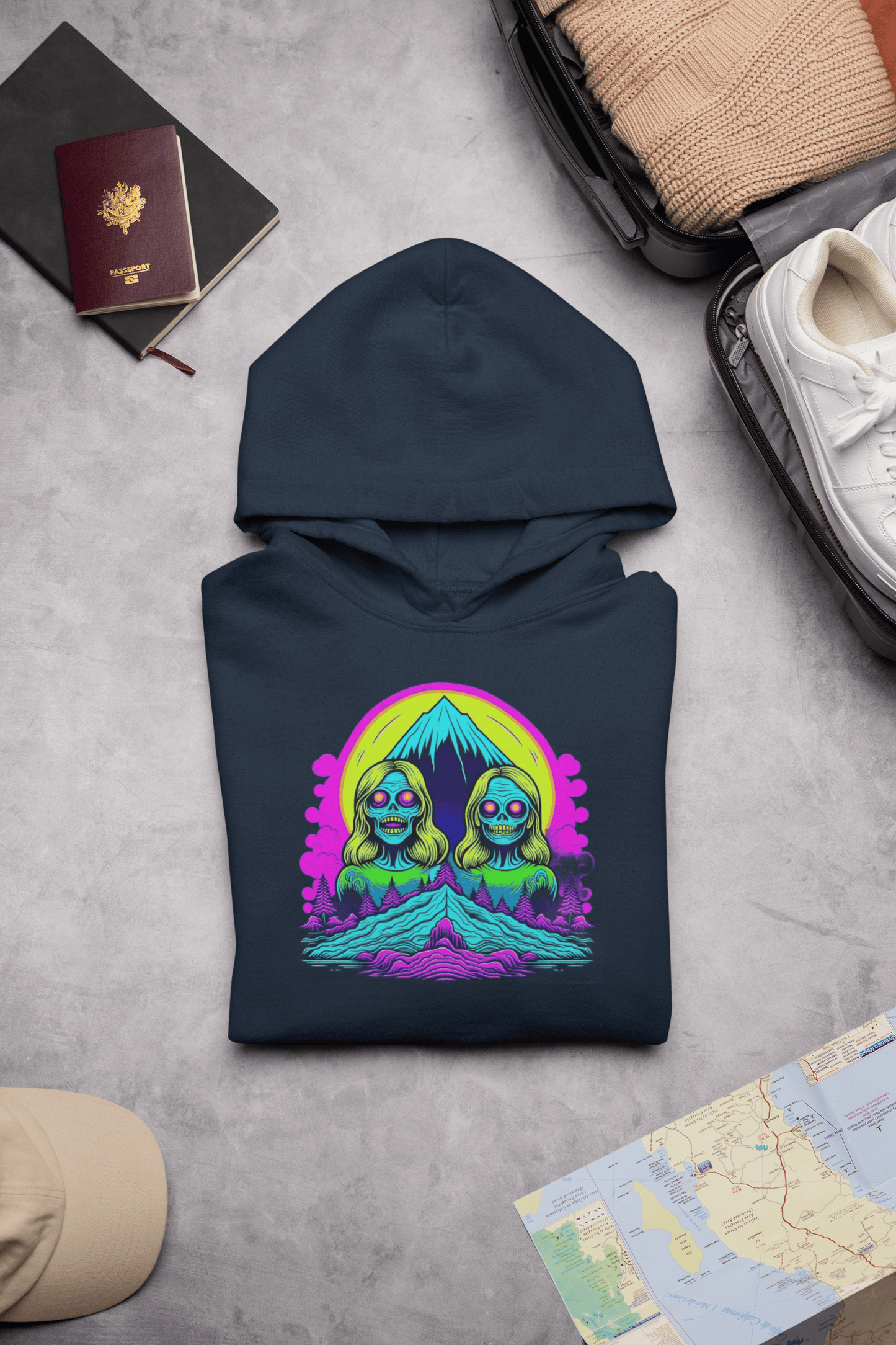 Zombie Peak Hoodie – Horror Graphic Cotton Sweatshirt for Adventurers