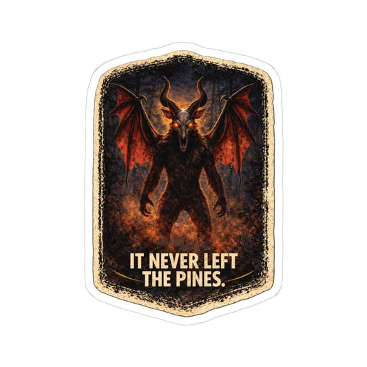 Creepy Creature Sticker Winged Horror - Jersey Devil Cryptid Vinyl Sticker