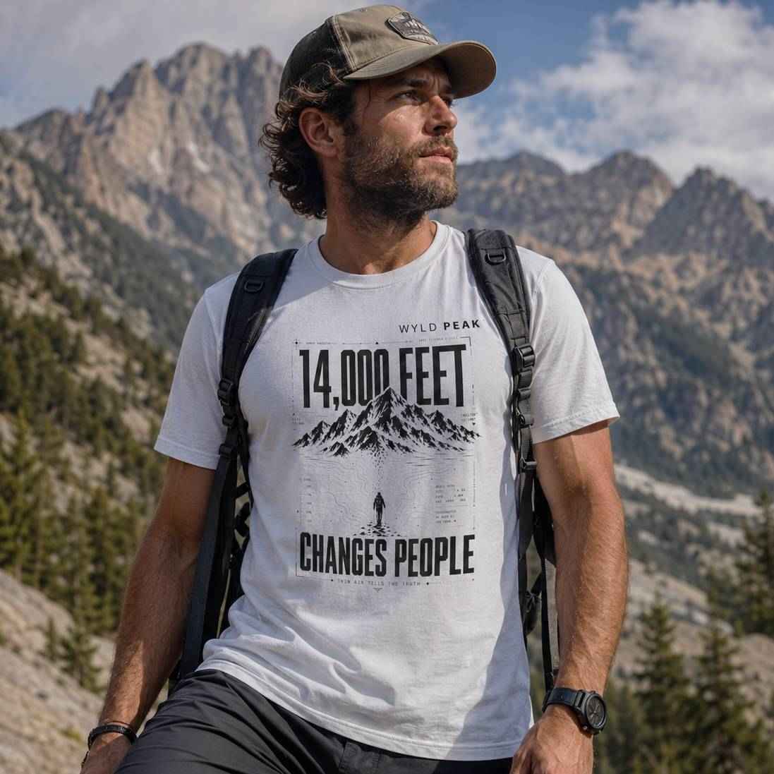 14,000 Feet Changes People T Shirt - Colorado 14ers Hiking Tee