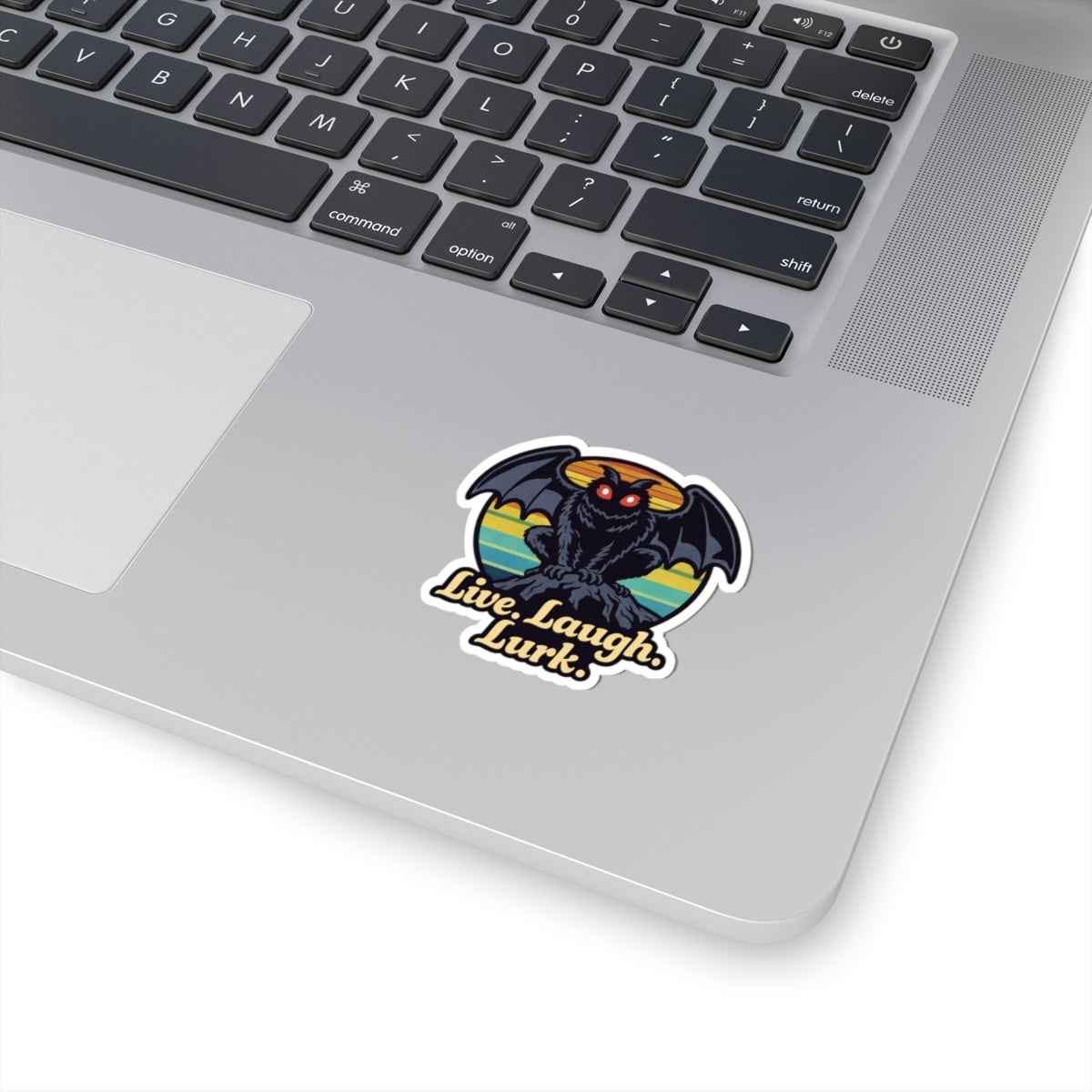 Mothman Sticker “Live Laugh Lurk” - Retro Cryptid Decal for Water Bottles, Laptops & Gear