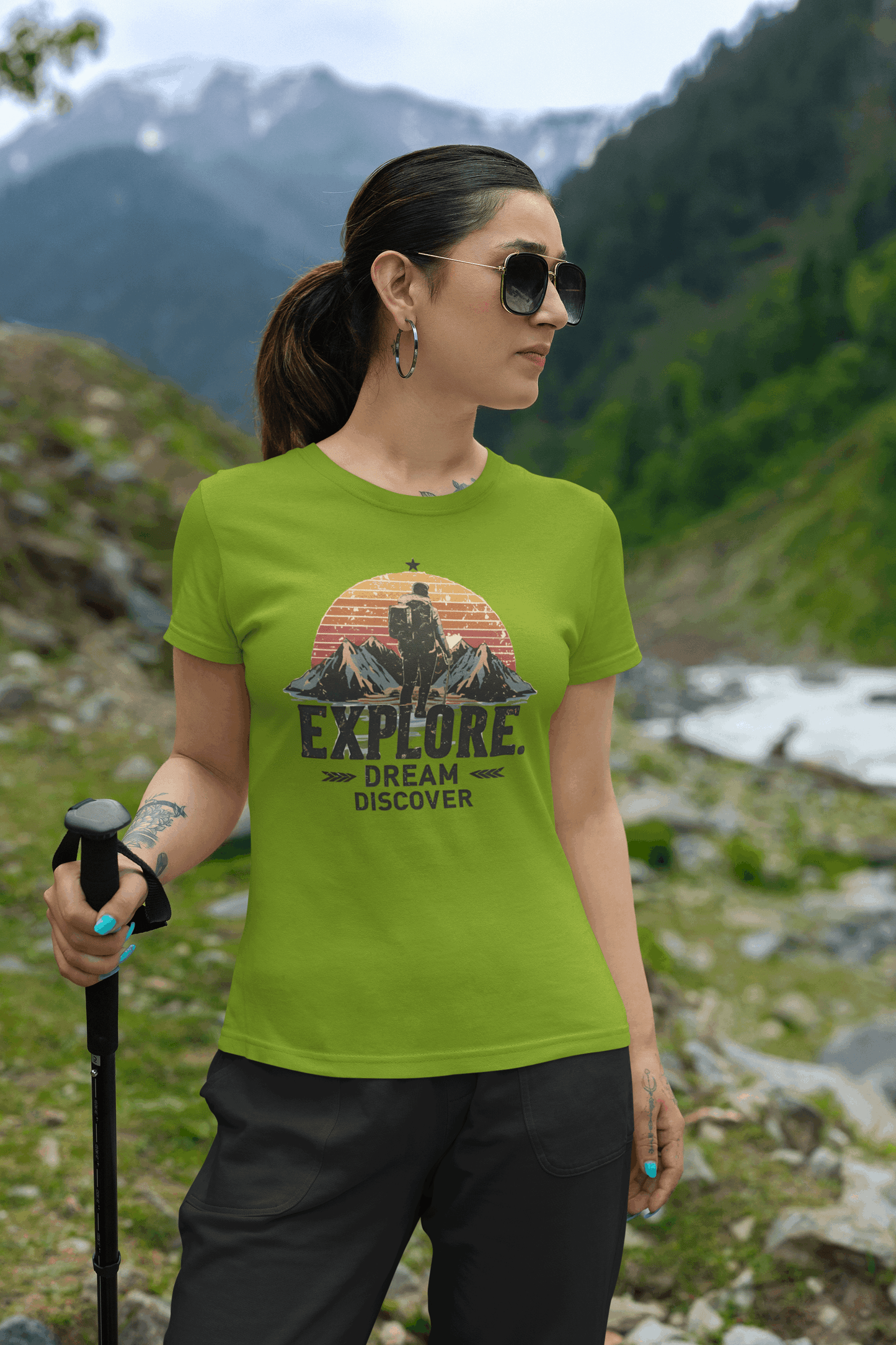 Explorer Women’s Organic Cotton Hiking T-Shirt – Sustainable Outdoor Tee