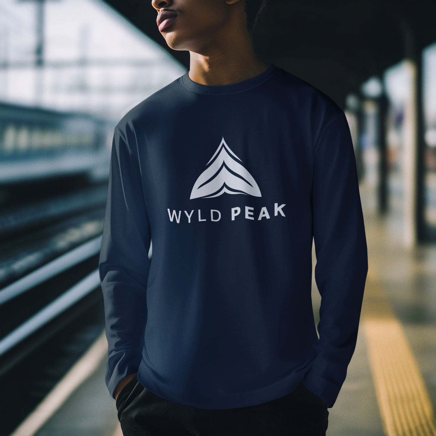 Minimalist Logo Long Sleeve Tee – Eco-Friendly Ultra Cotton Shirt