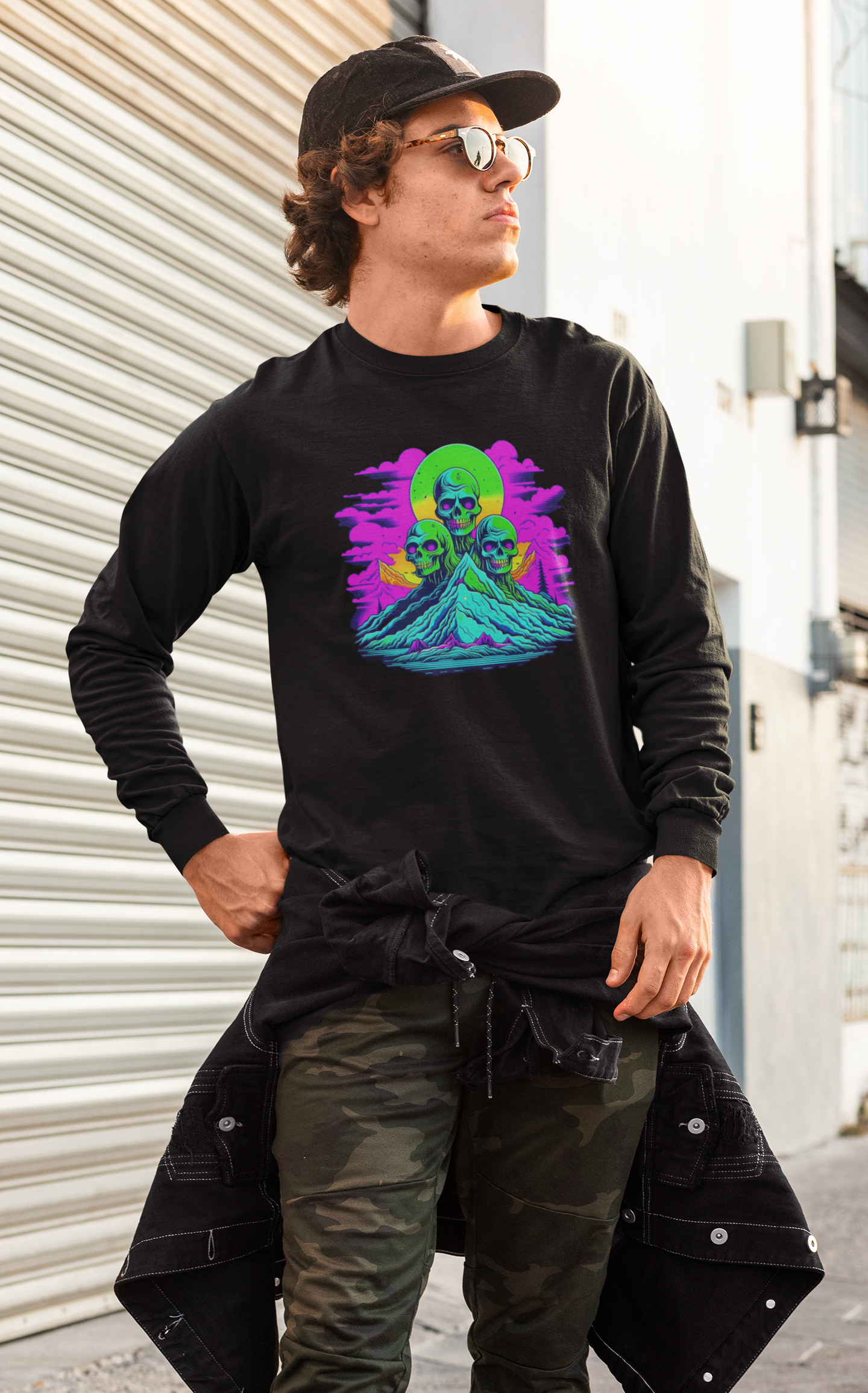 Zombie Long Sleeve T-Shirt – Horror Graphic Tee for Everyday Wear