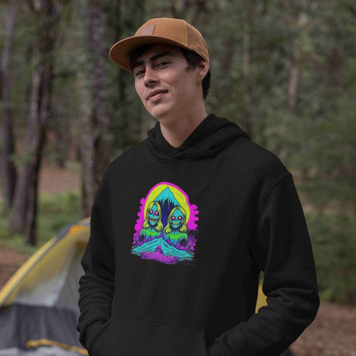 Zombie Peak Hoodie – Horror Graphic Cotton Sweatshirt for Adventurers