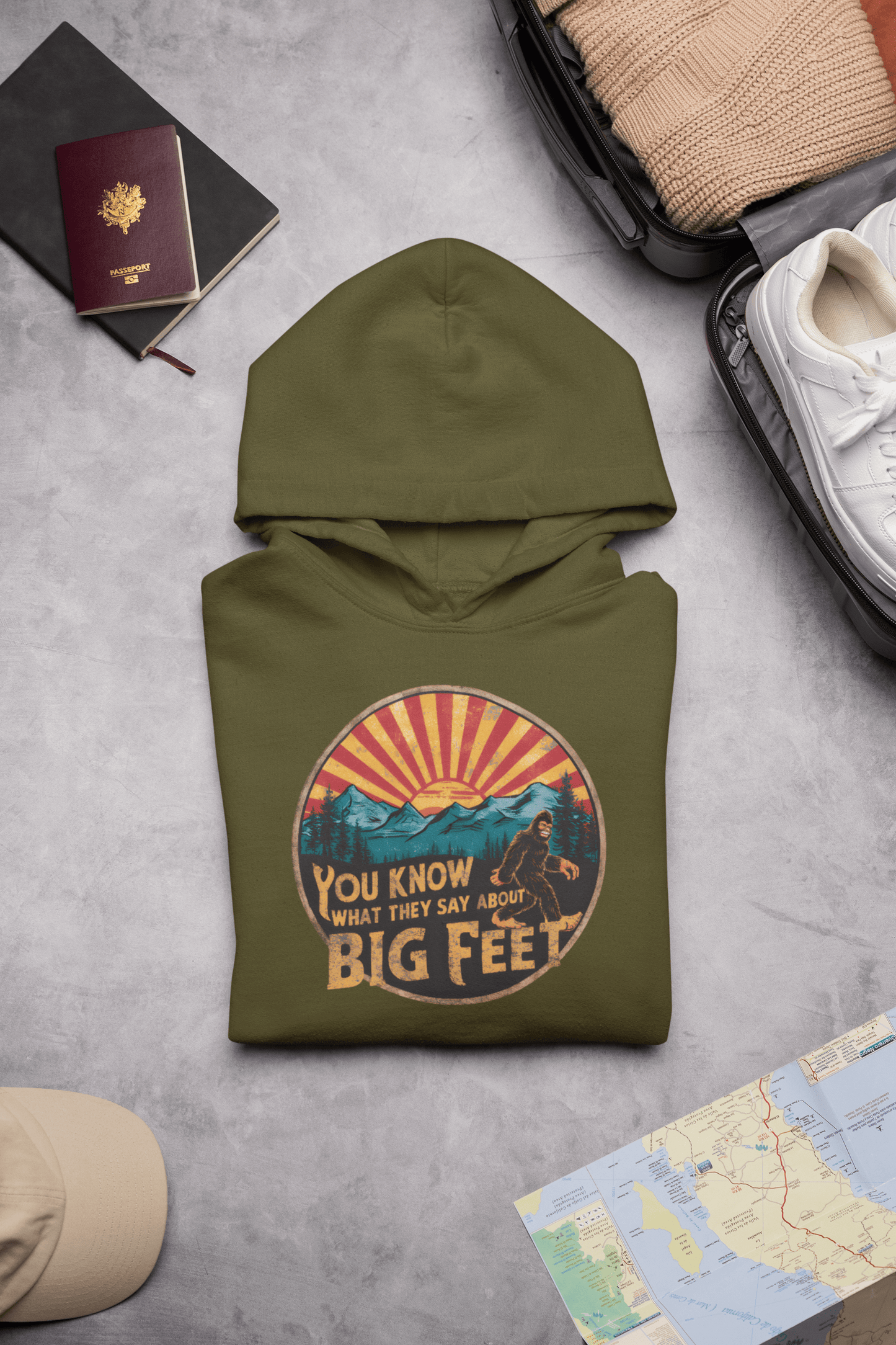 Bigfoot Hoodie – Cozy Outdoor Sweatshirt for Hikers & Adventure Seekers