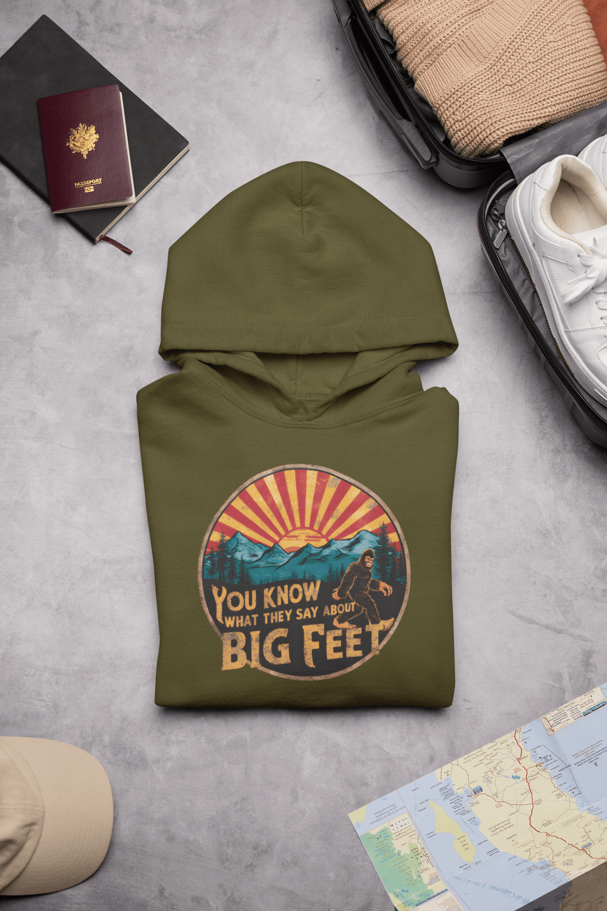 Bigfoot Hoodie – Cozy Outdoor Sweatshirt for Hikers & Adventure Seekers