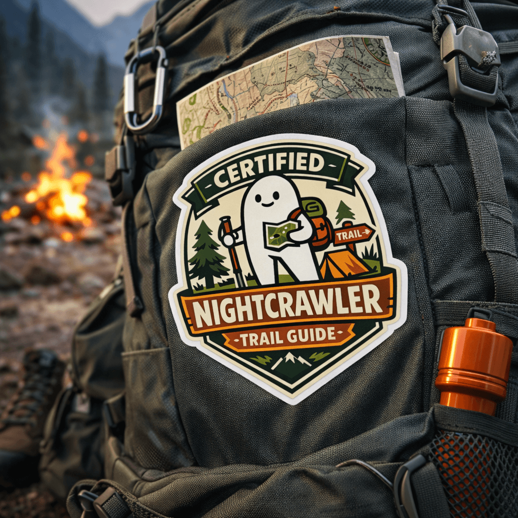 Cryptid Sticker - Fresno Nightcrawler Trail Guide Vinyl Decal