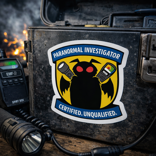 Mothman Sticker - Paranormal Investigator Cryptid Vinyl Decal