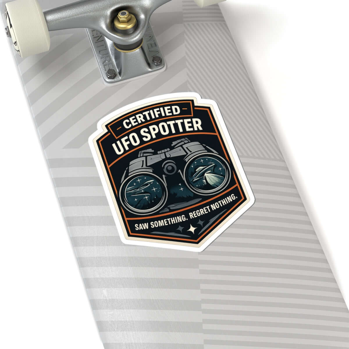 UFO Sticker - Certified UFO Spotter Funny Vinyl Decal for Water Bottles & Gear