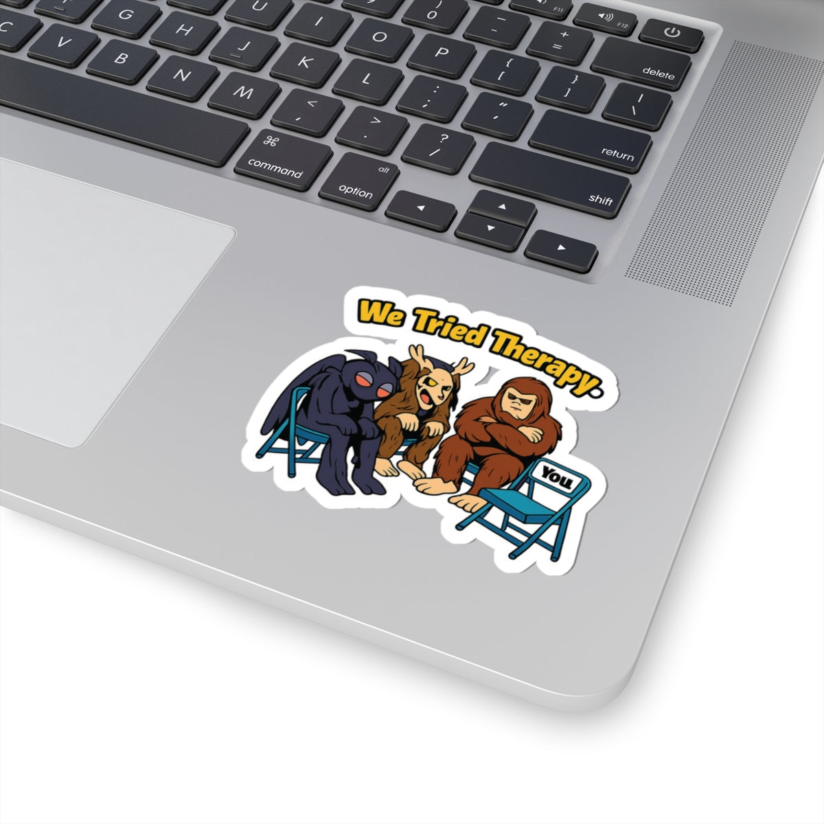 Cryptid Sticker “Cryptid Support Group We Tried” - Retro Paranormal Vinyl Decal