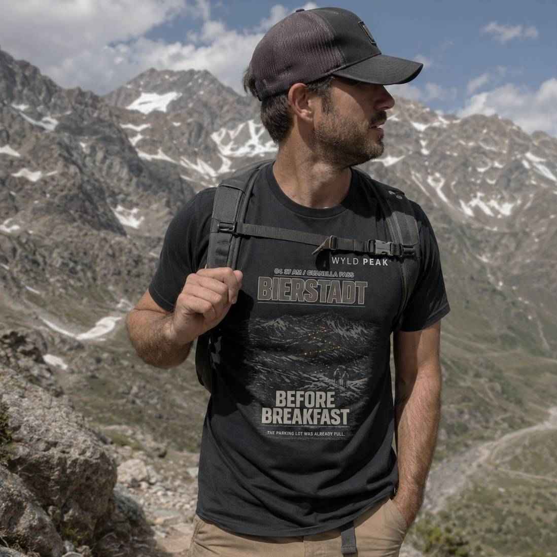 Bierstadt Before Breakfast T Shirt - Colorado 14ers Hiking Tee