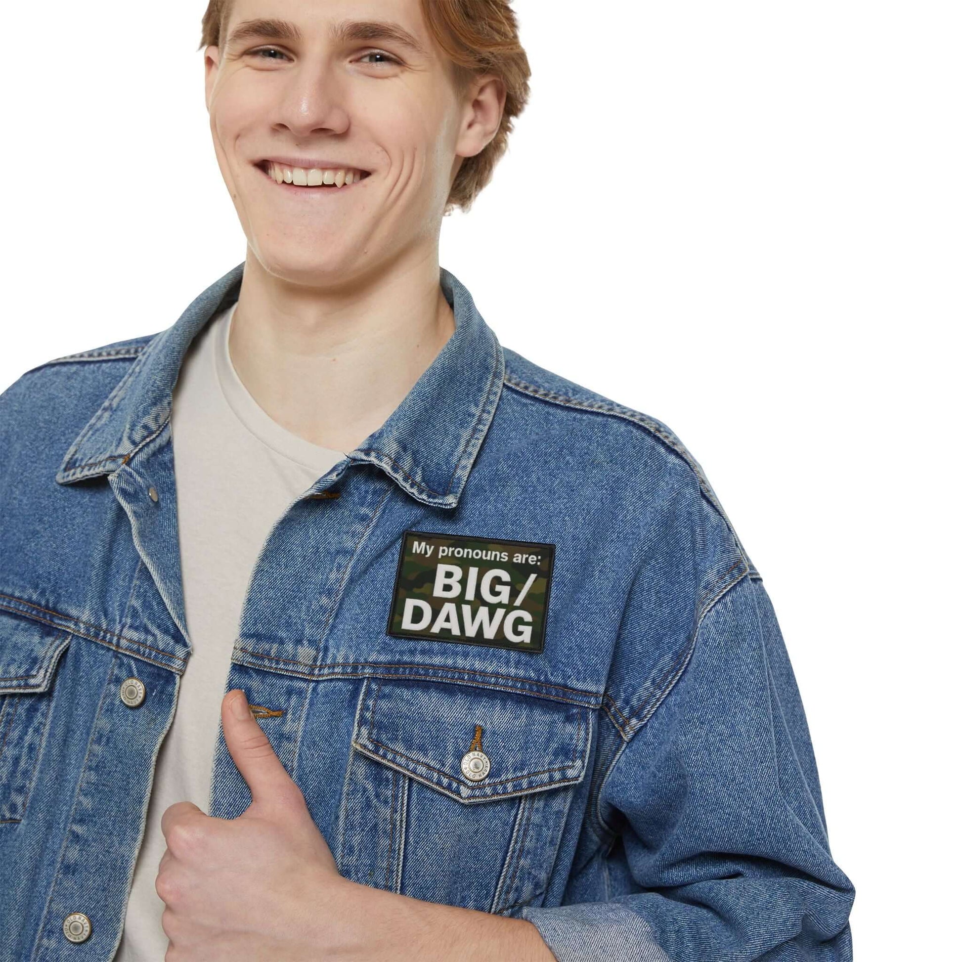 BIG DAWG Funny Meme Patch - Iron-On Backpack Patch