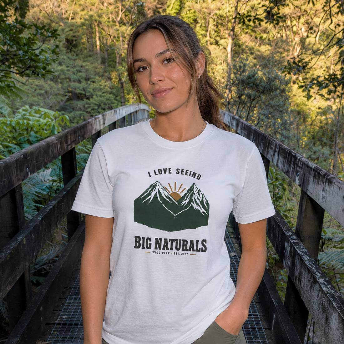 Big Naturals Mountain Tee for Hiking & Outdoor Humor | Wyld Peak