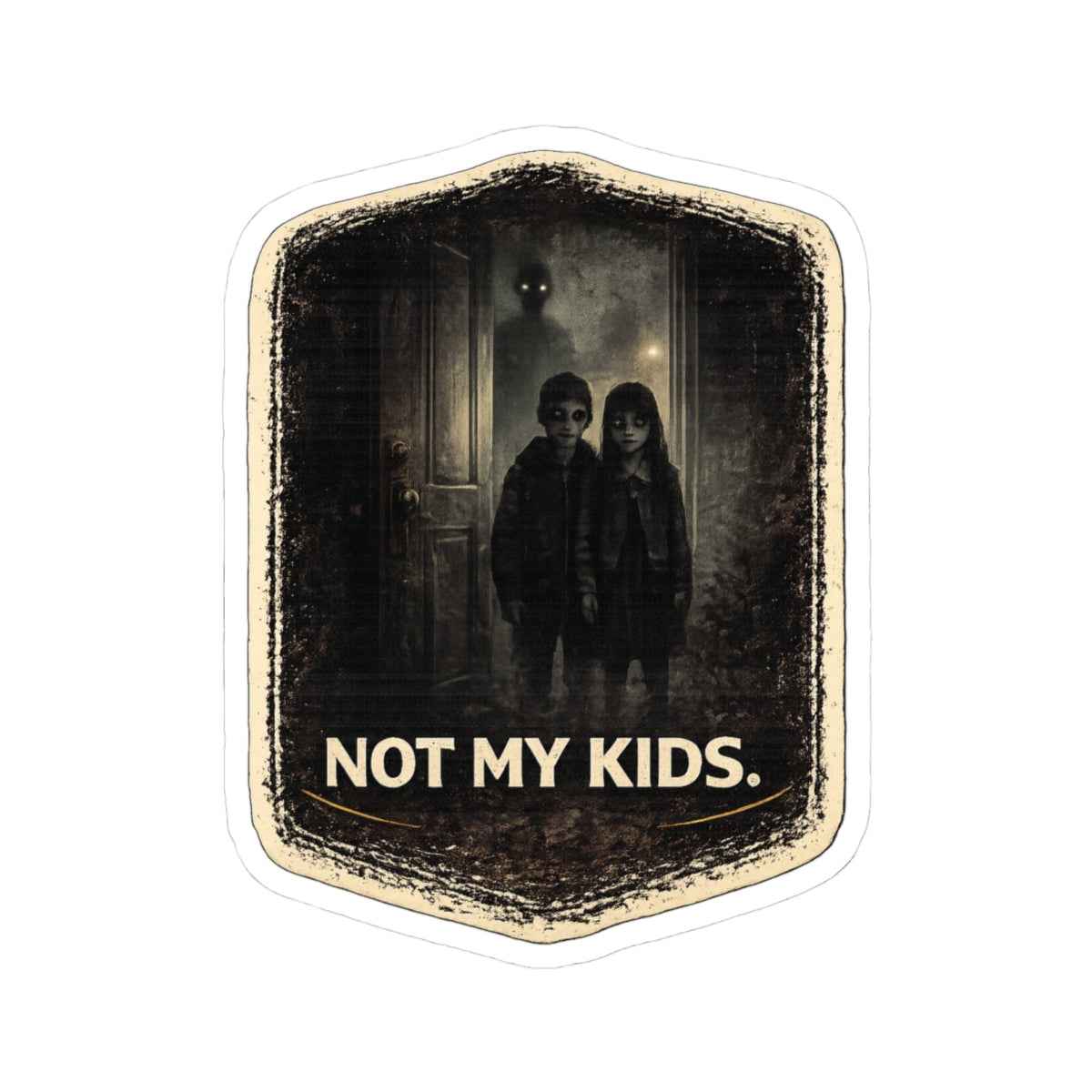 Black Eyed Children Sticker - Dark Humor Horror Decal