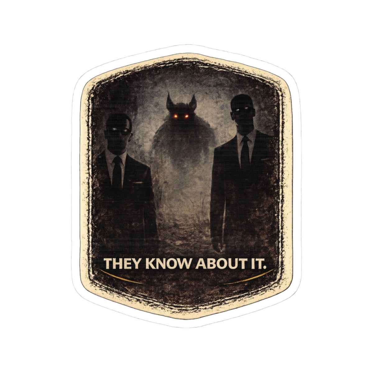 Chupacabra Sticker - “Classified” Men in Black Cryptid Decal