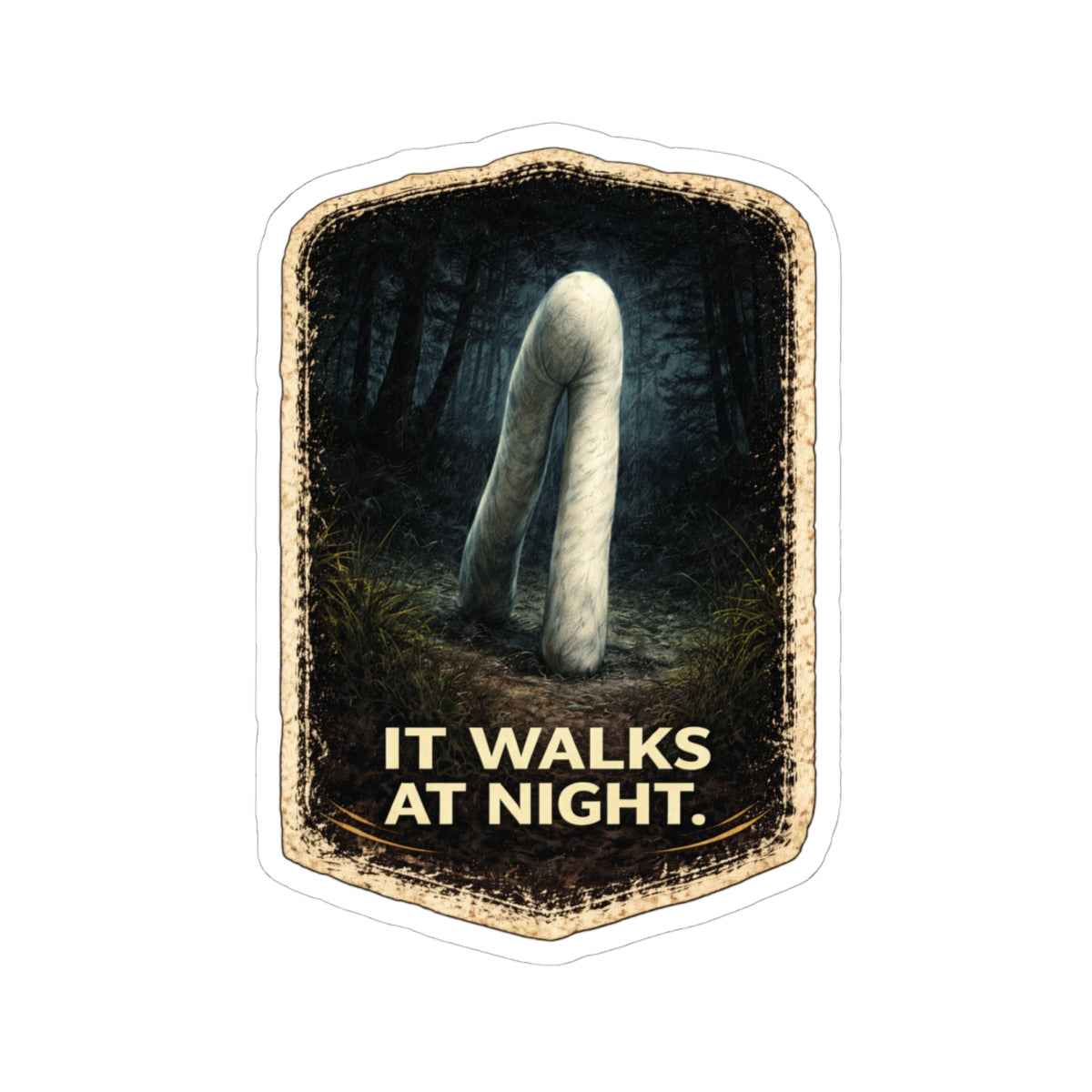 Creepy Horror Sticker Shadow Creature - Fresno Nightcrawler Cryptid Vinyl Sticker