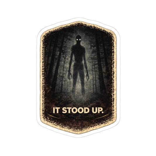 Creepy Forest Sticker - Cryptid Horror Decal for Outdoor Gear