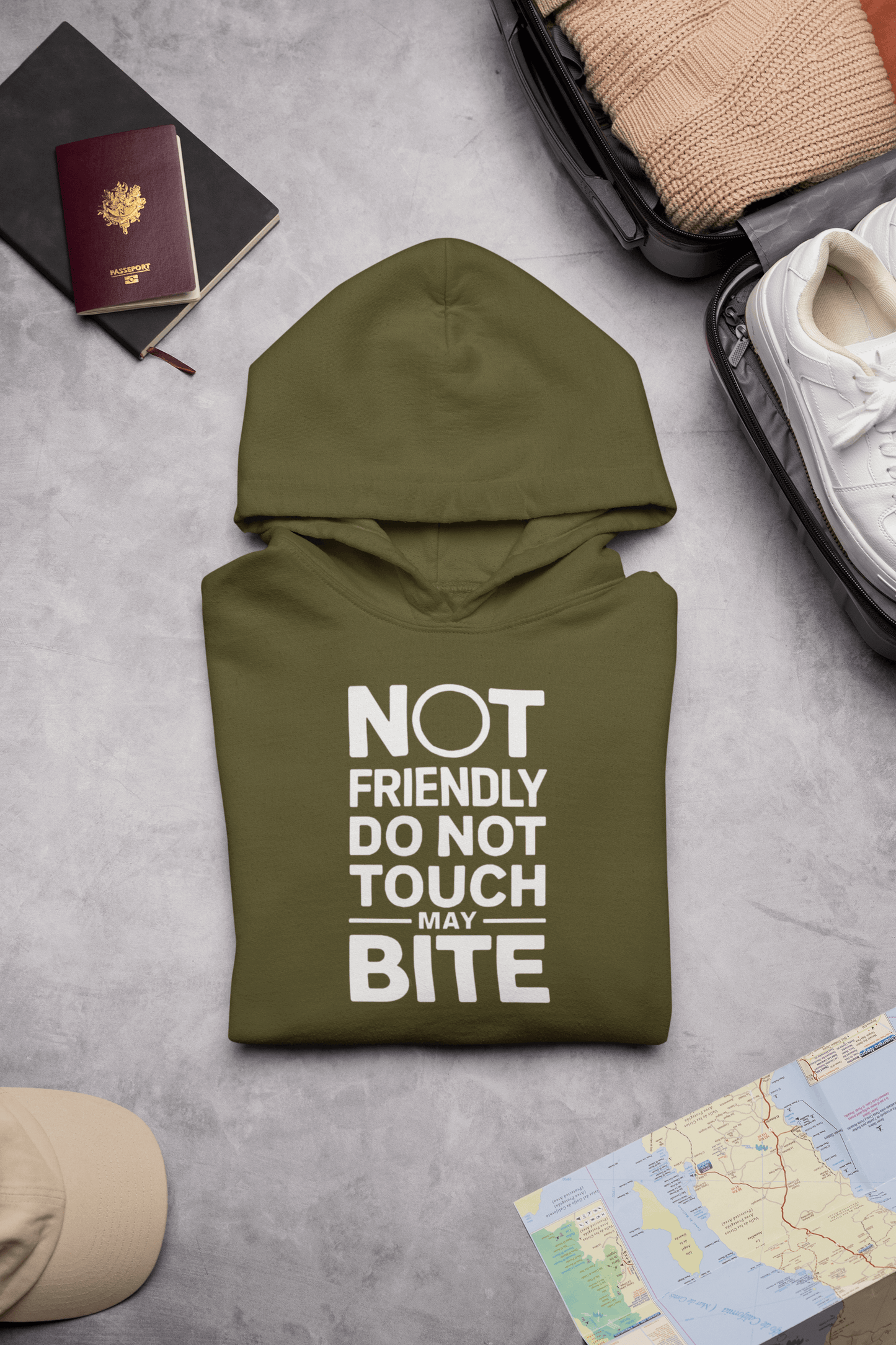 DO NOT TOUCH Cotton Hoodie – Bold Statement Unisex Sweatshirt