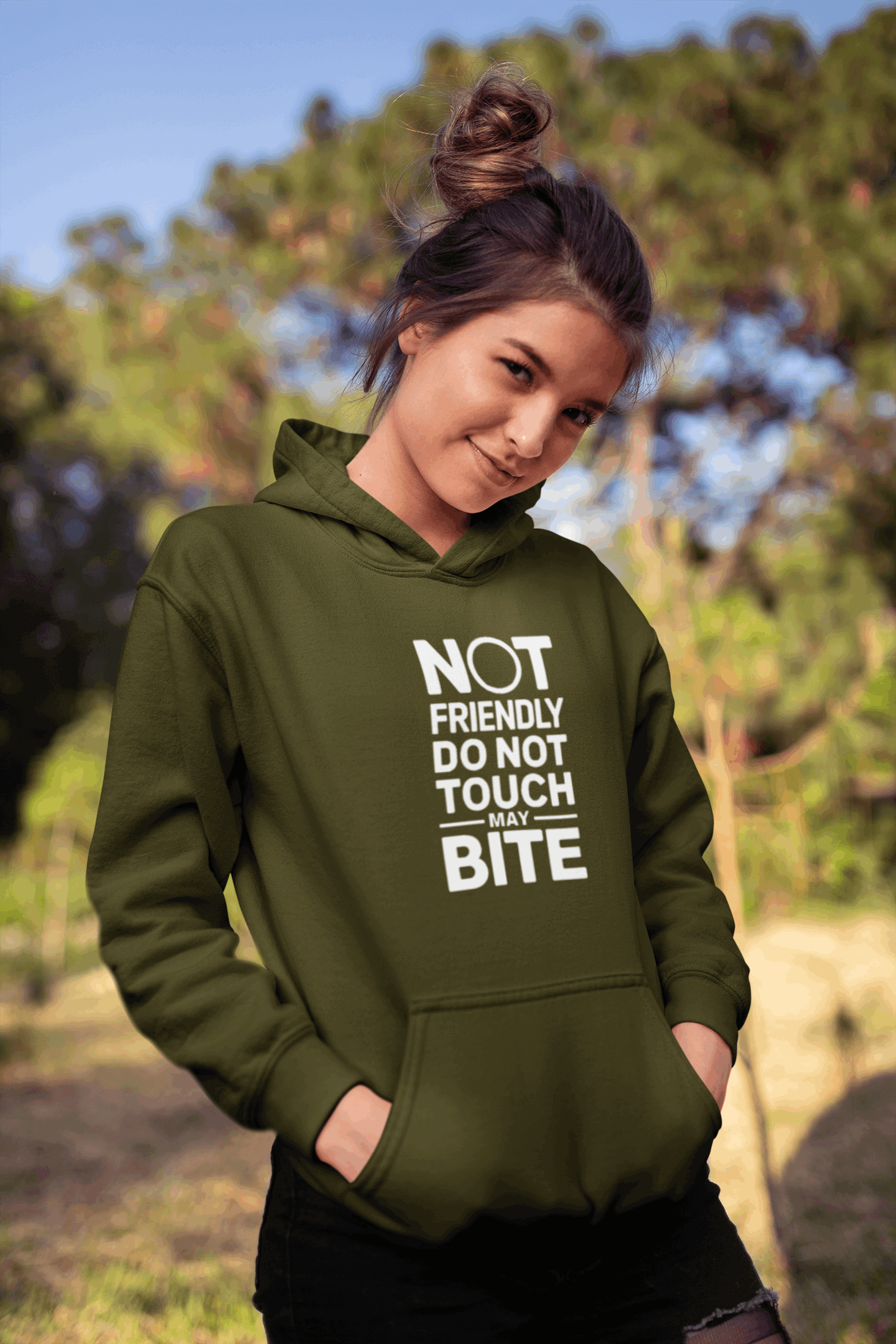 DO NOT TOUCH Cotton Hoodie – Bold Statement Unisex Sweatshirt