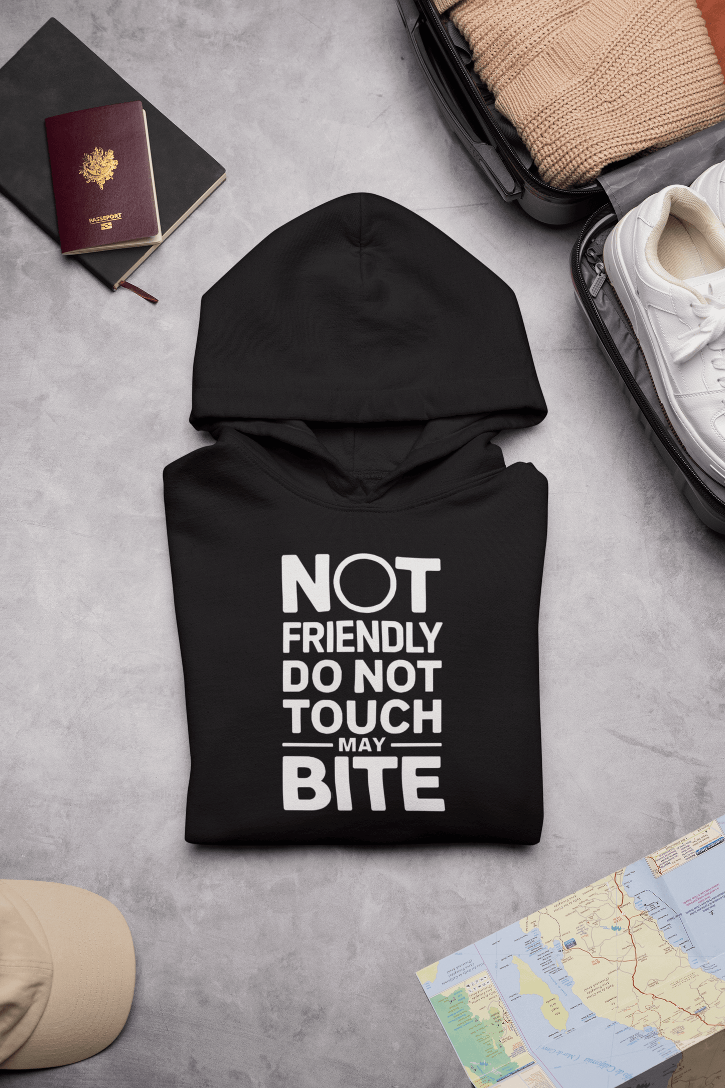 DO NOT TOUCH Cotton Hoodie – Bold Statement Unisex Sweatshirt