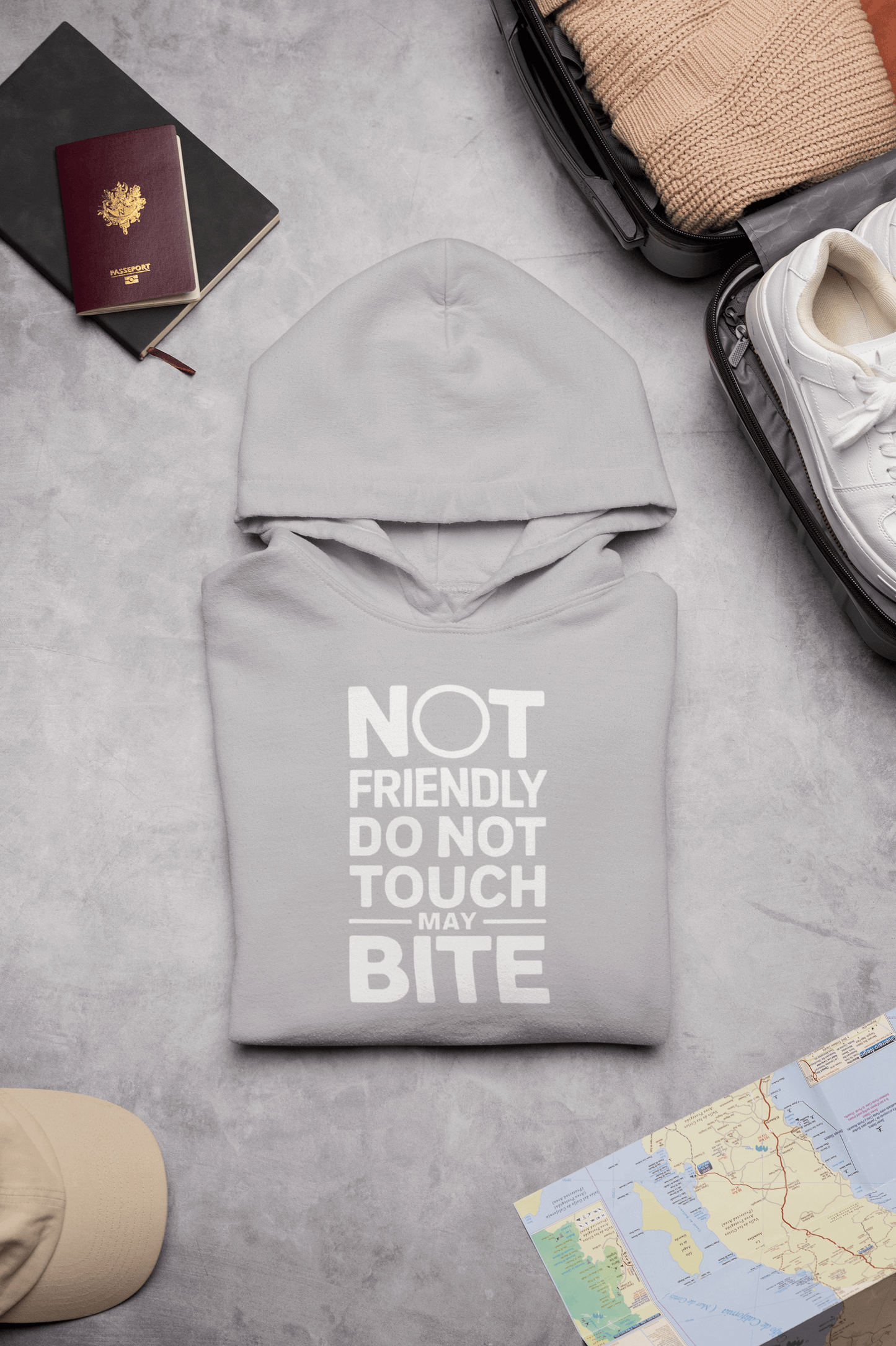 DO NOT TOUCH Cotton Hoodie – Bold Statement Unisex Sweatshirt