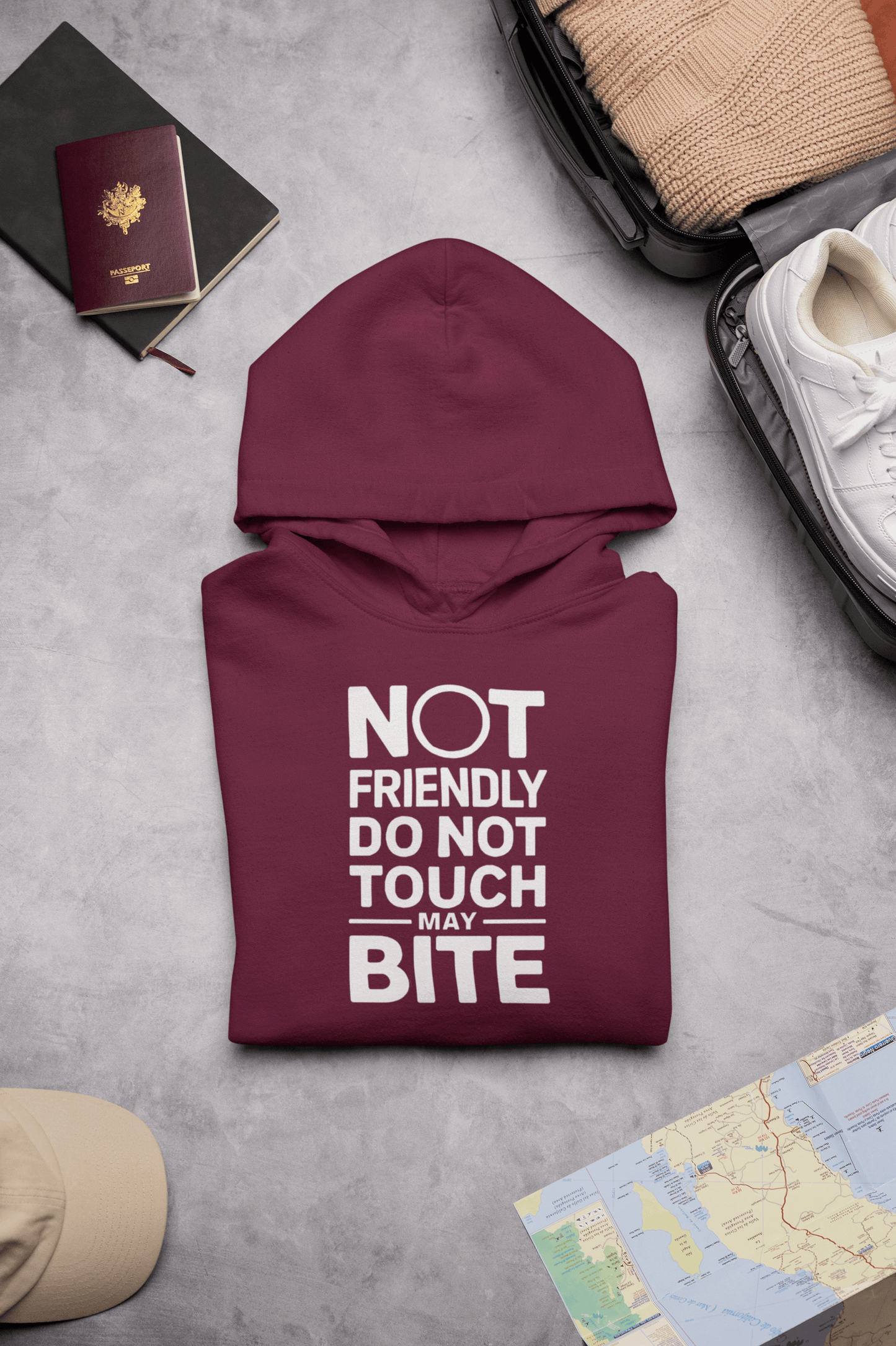 DO NOT TOUCH Cotton Hoodie – Bold Statement Unisex Sweatshirt