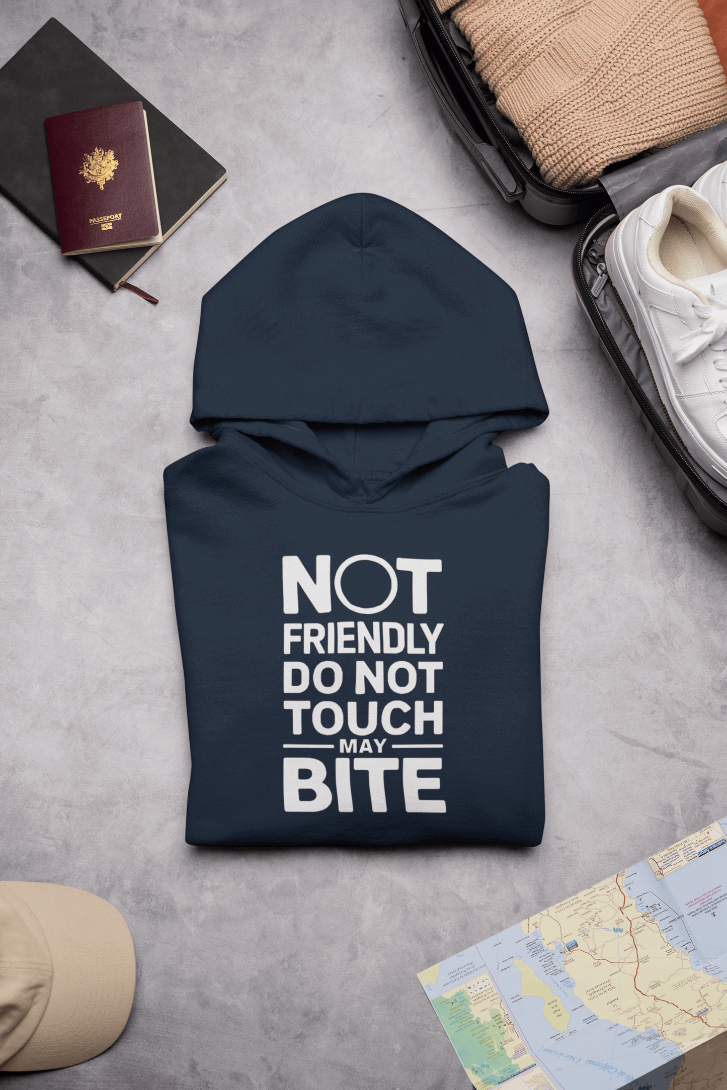 DO NOT TOUCH Cotton Hoodie – Bold Statement Unisex Sweatshirt