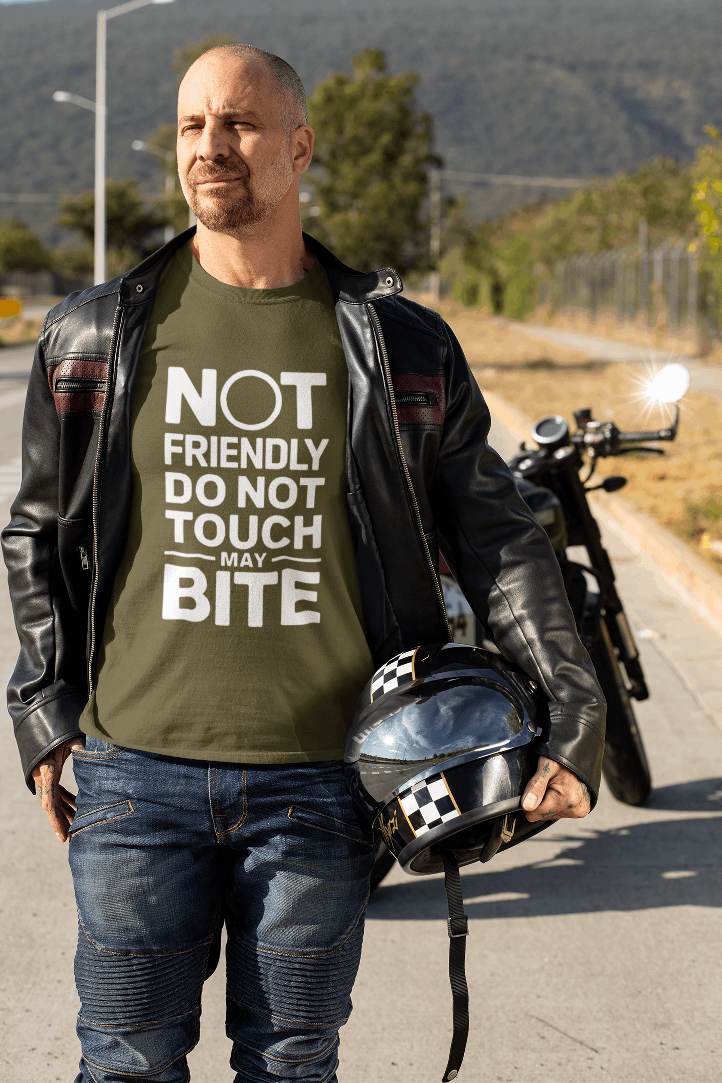 Not Friendly Men's Organic Cotton Hiking T-Shirt – Bold Eco Tee