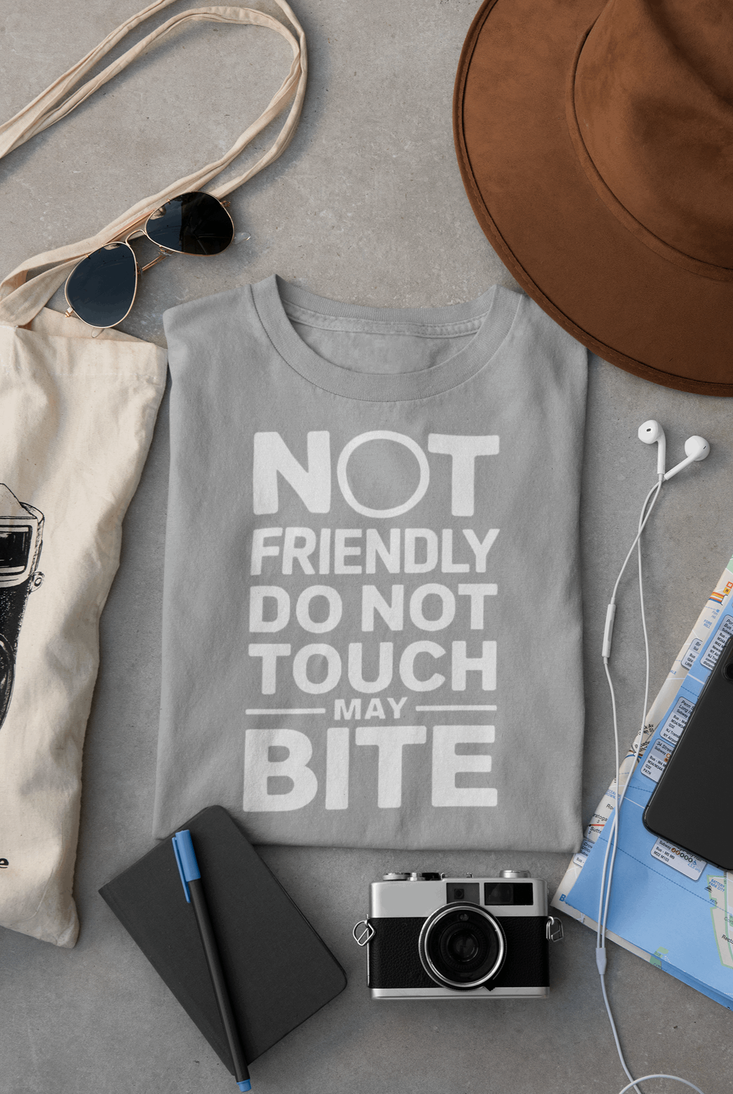Not Friendly Men's Organic Cotton Hiking T-Shirt – Bold Eco Tee
