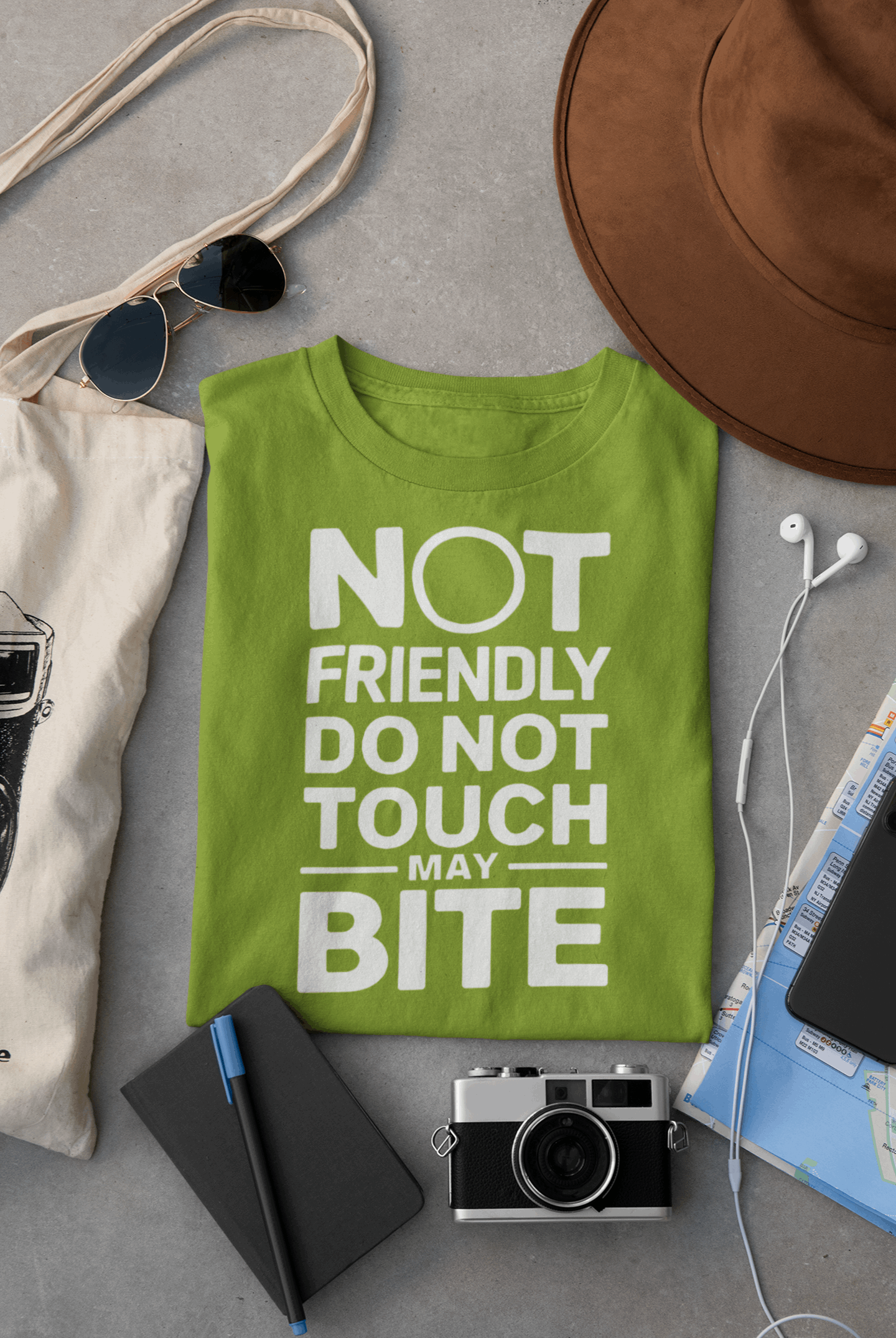 Not Friendly Men's Organic Cotton Hiking T-Shirt – Bold Eco Tee