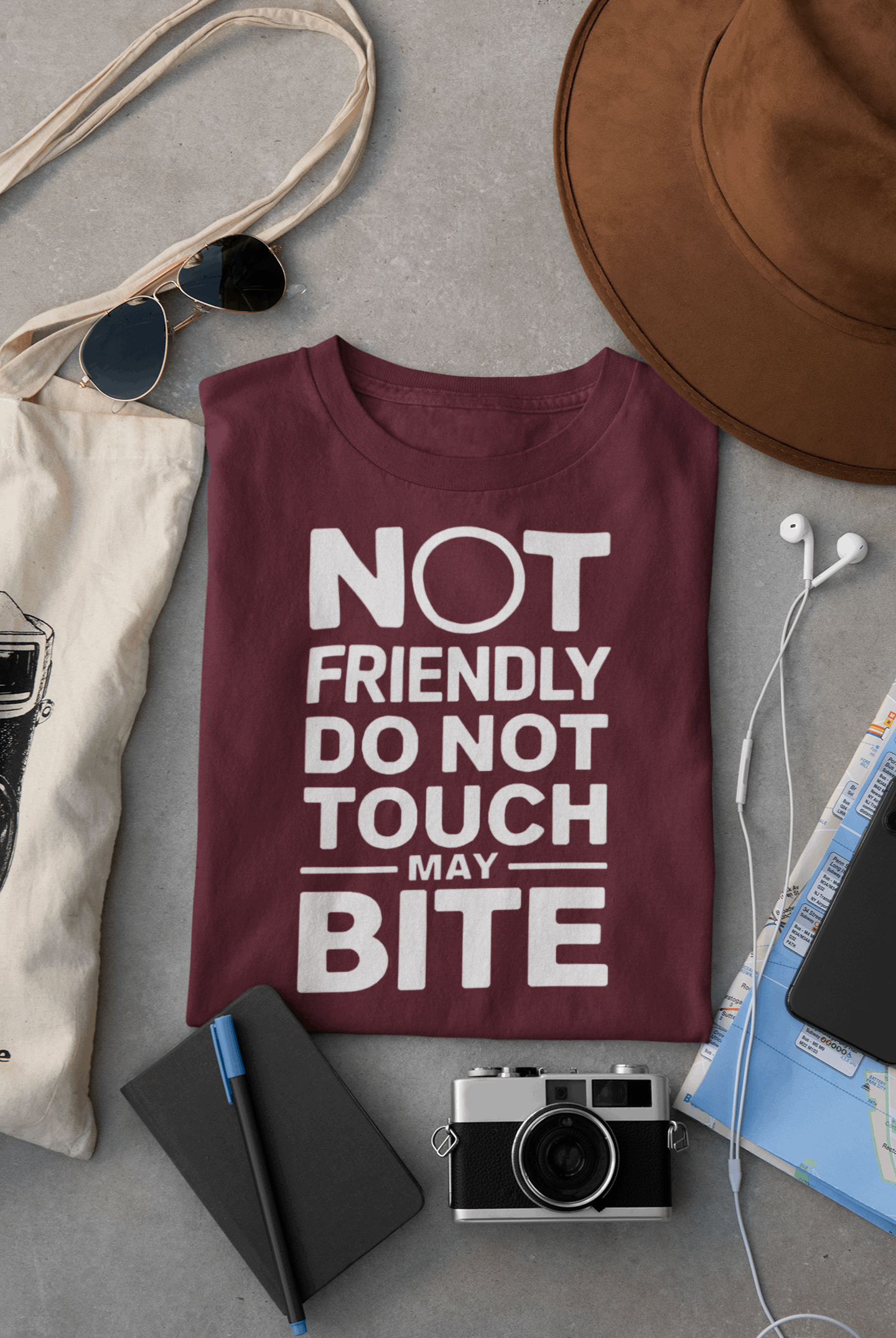 Not Friendly Men's Organic Cotton Hiking T-Shirt – Bold Eco Tee