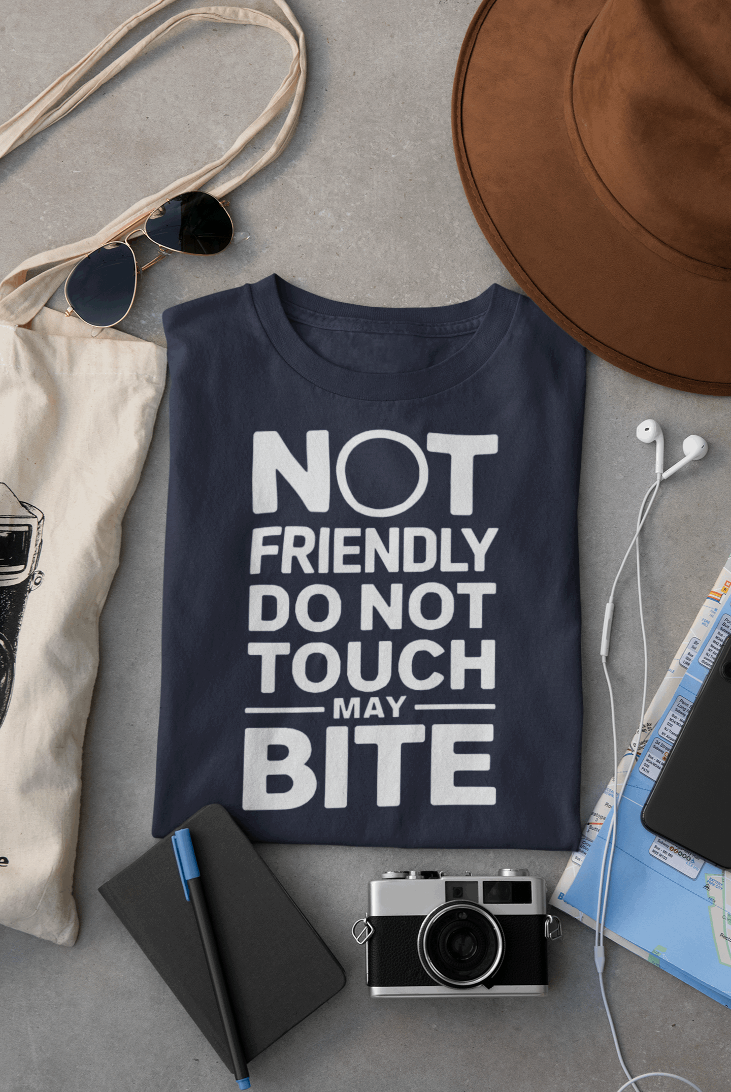 Not Friendly Men's Organic Cotton Hiking T-Shirt – Bold Eco Tee