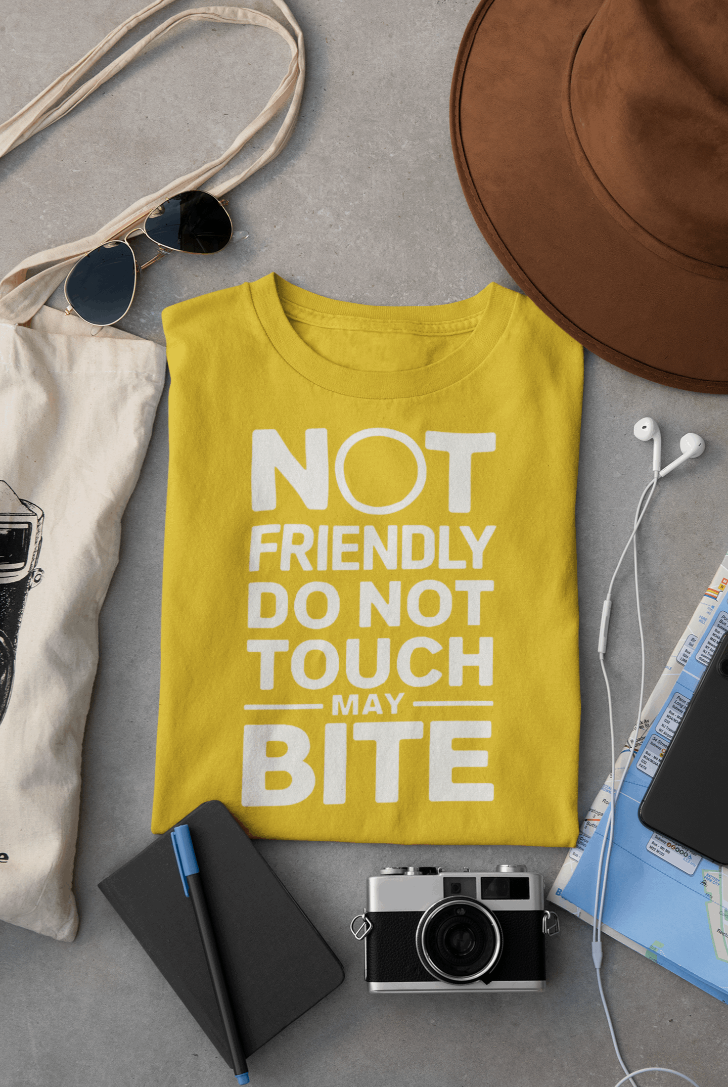 Not Friendly Men's Organic Cotton Hiking T-Shirt – Bold Eco Tee
