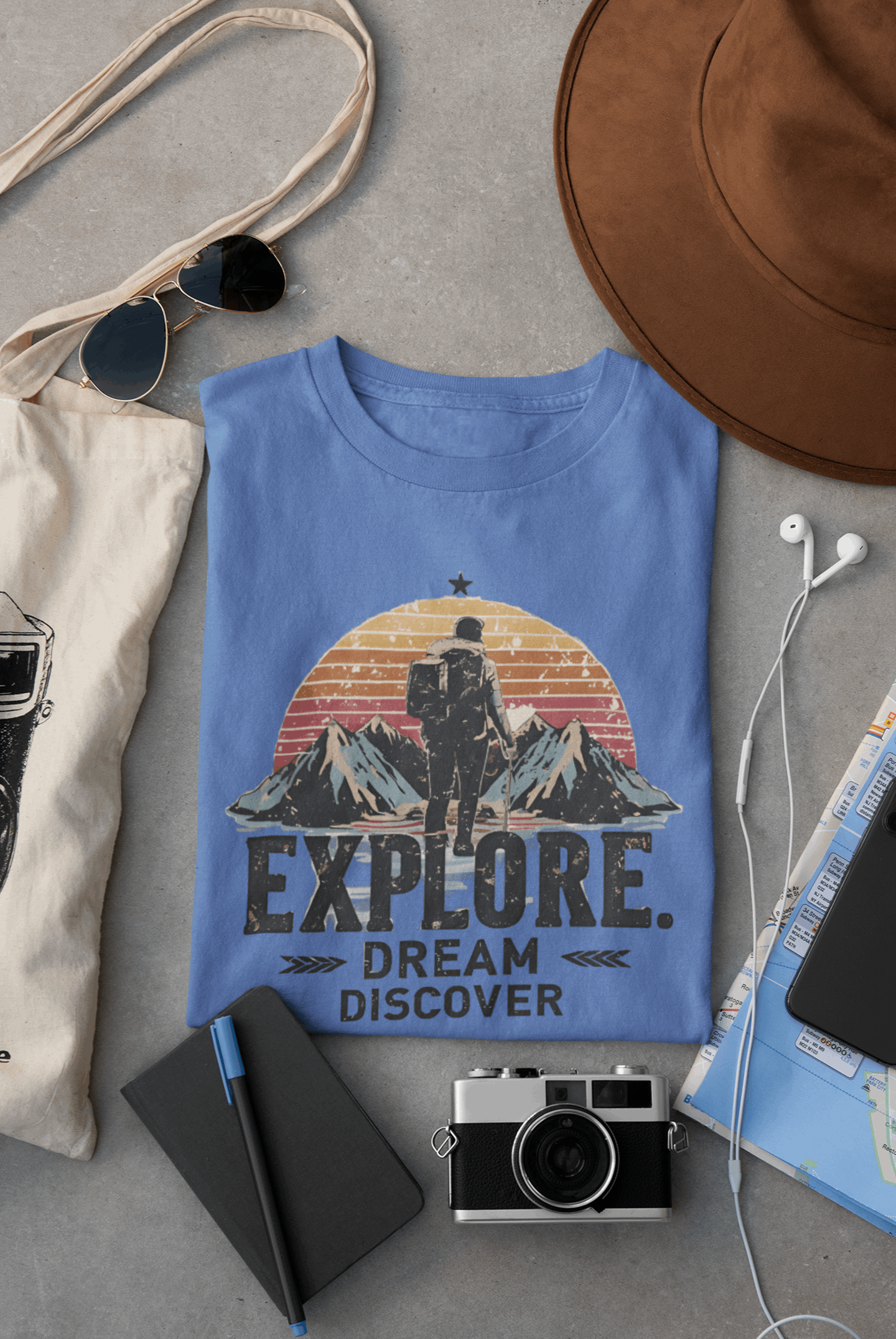 Explorer Men’s Organic Cotton T-Shirt – Sustainable Hiking & Travel Tee