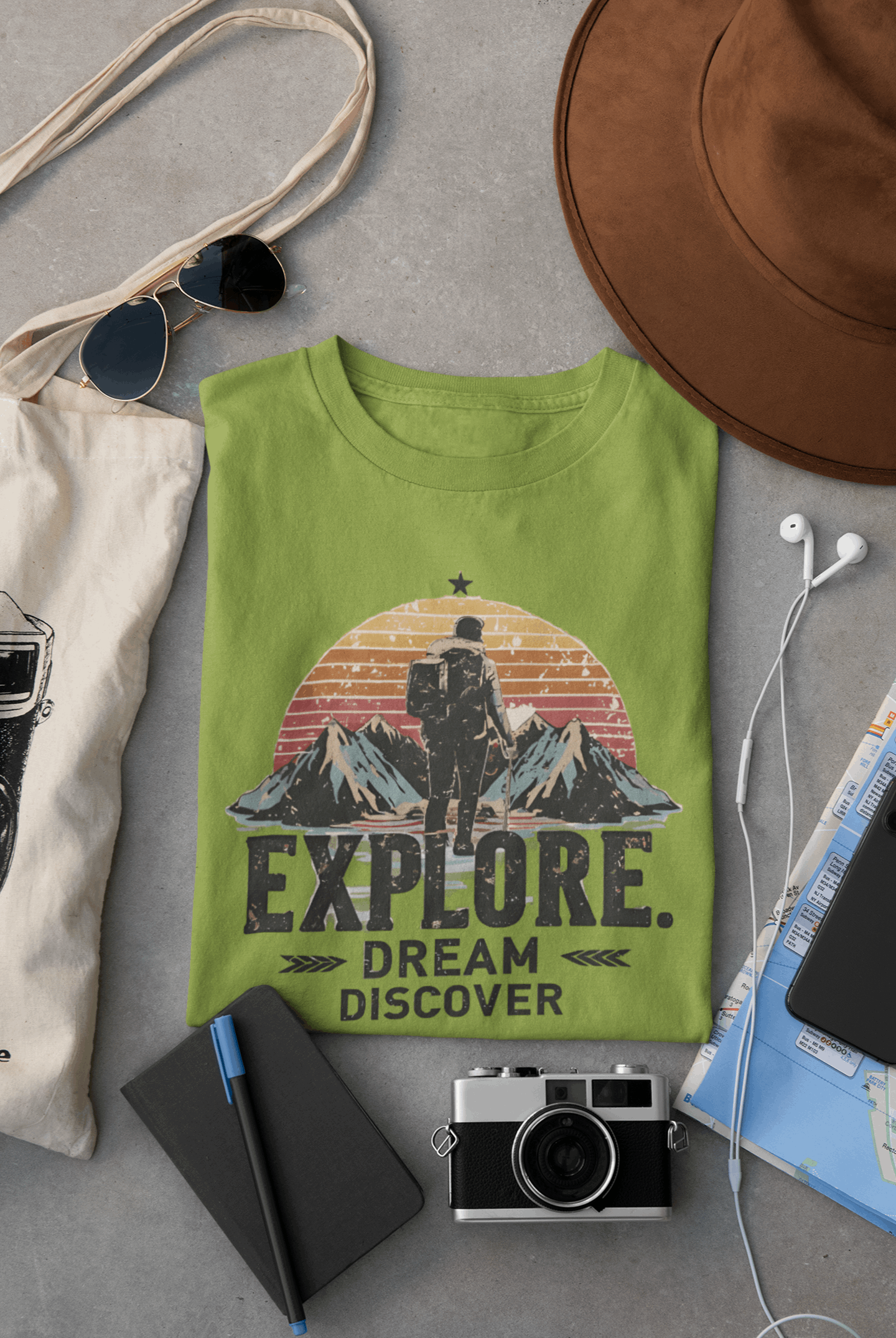 Explorer Men’s Organic Cotton T-Shirt – Sustainable Hiking & Travel Tee