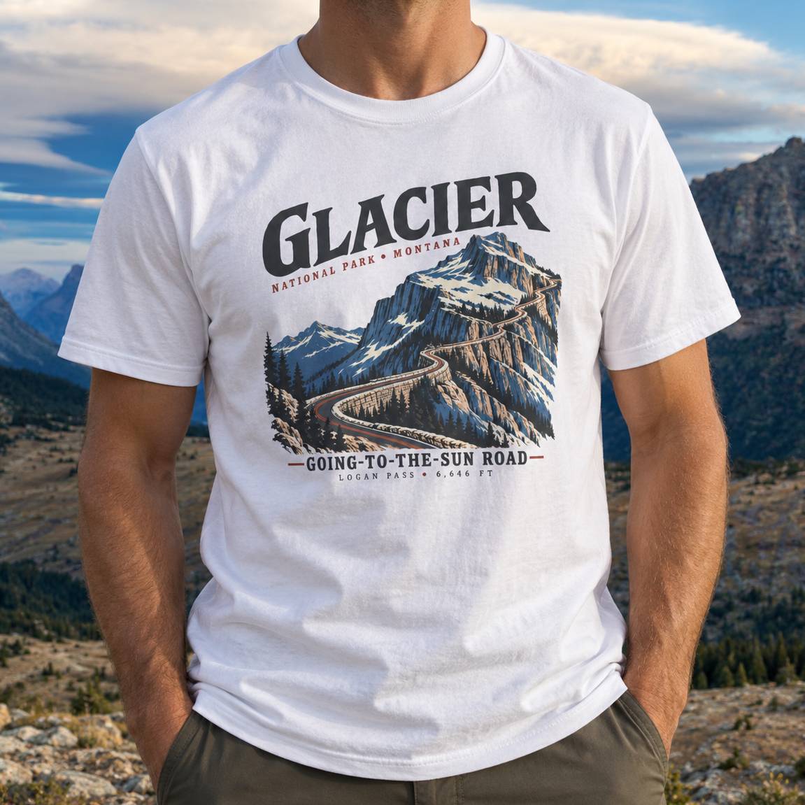 Glacier National Park Going-to-the-Sun Road T-Shirt - Unisex
