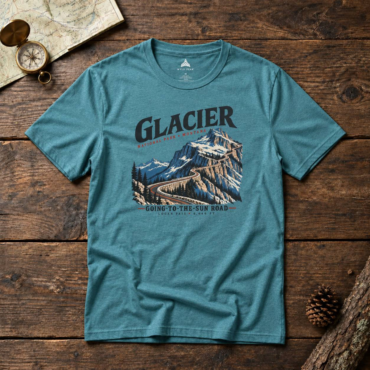 Glacier National Park Going-to-the-Sun Road T-Shirt - Unisex