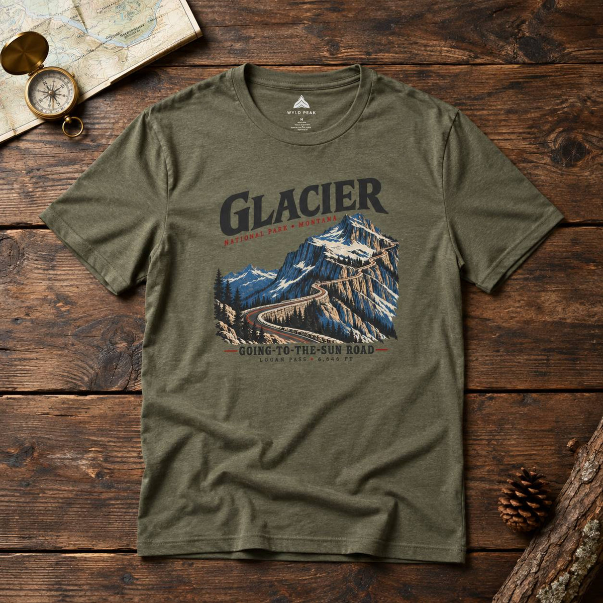 Glacier National Park Going-to-the-Sun Road T-Shirt - Unisex