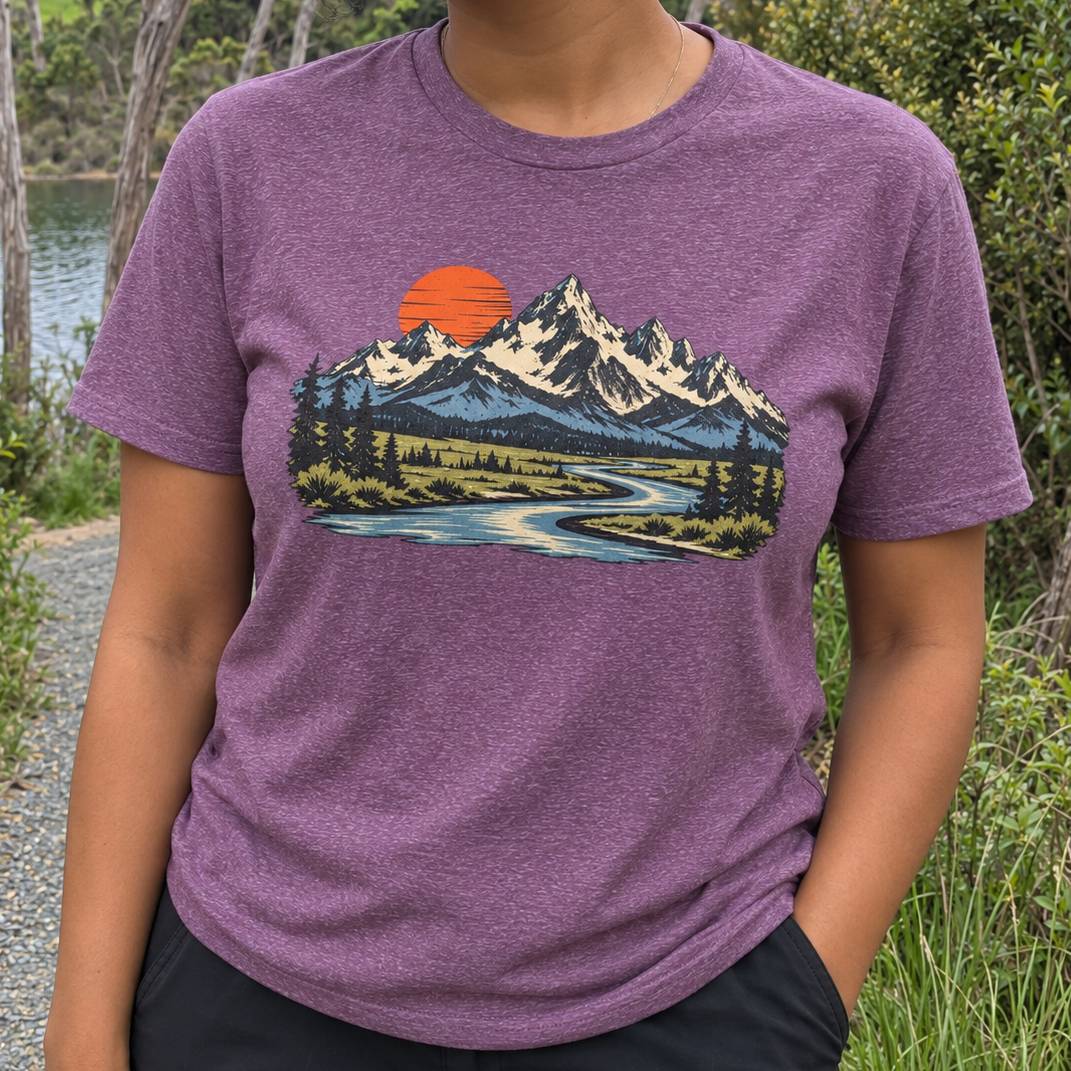 Grand Teton National Park Mountain River T-Shirt