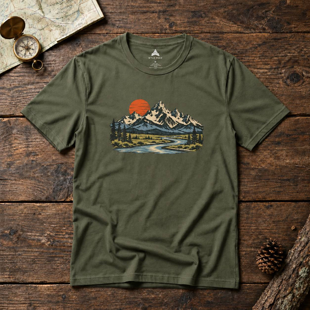 Grand Teton National Park Mountain River T-Shirt