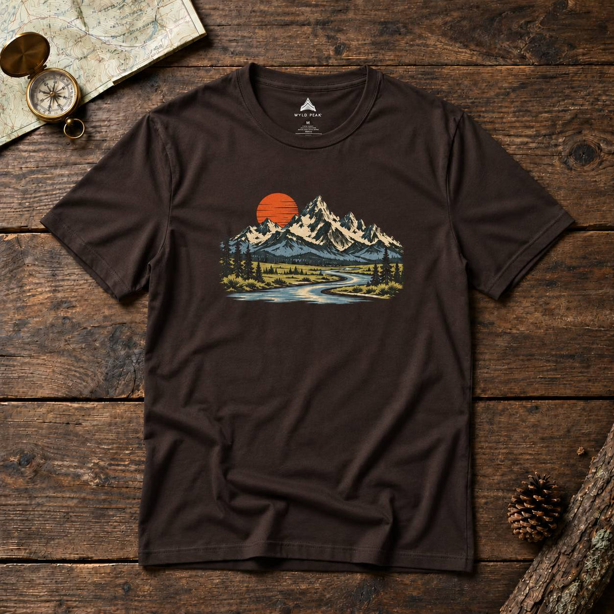 Grand Teton National Park Mountain River T-Shirt
