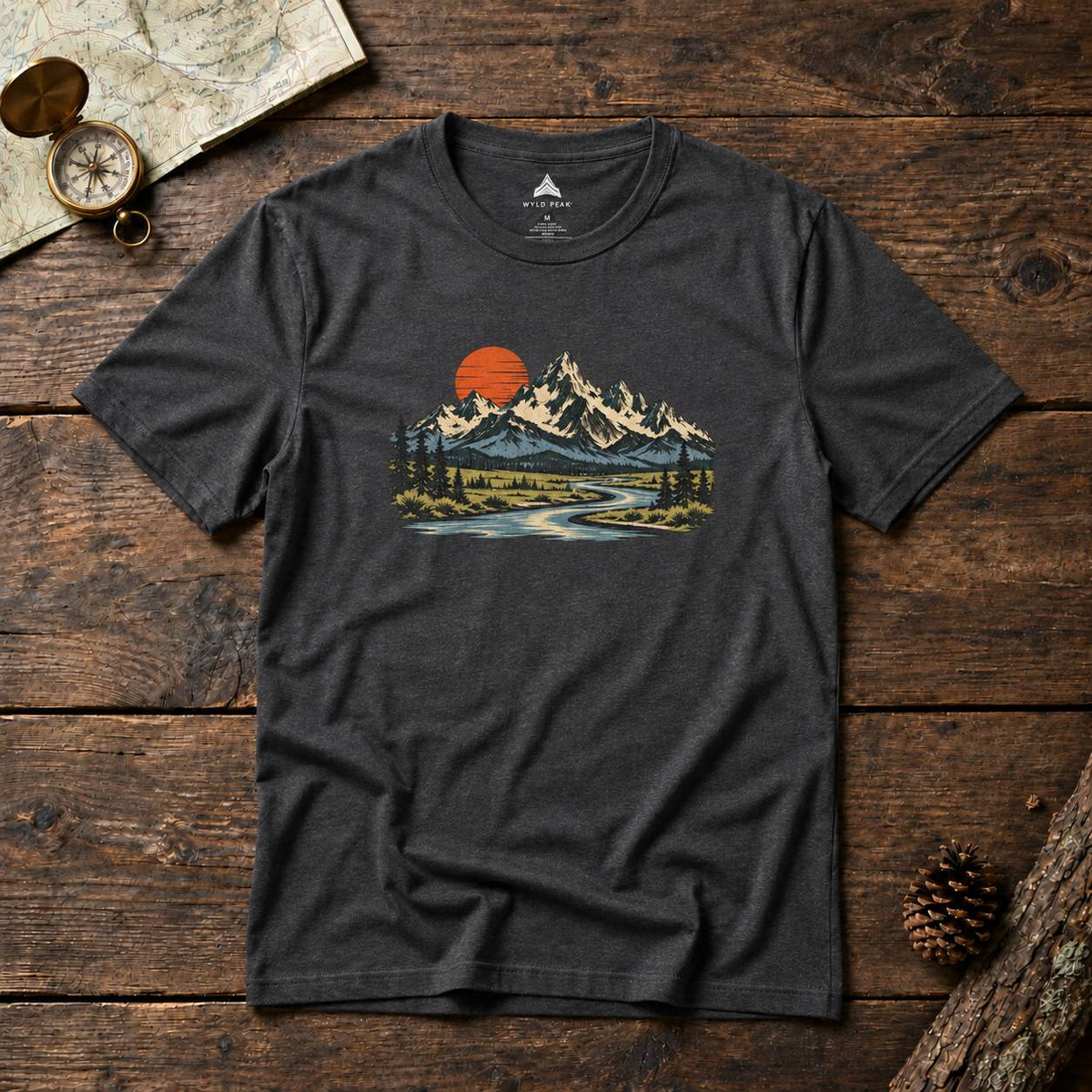 Grand Teton National Park Mountain River T-Shirt