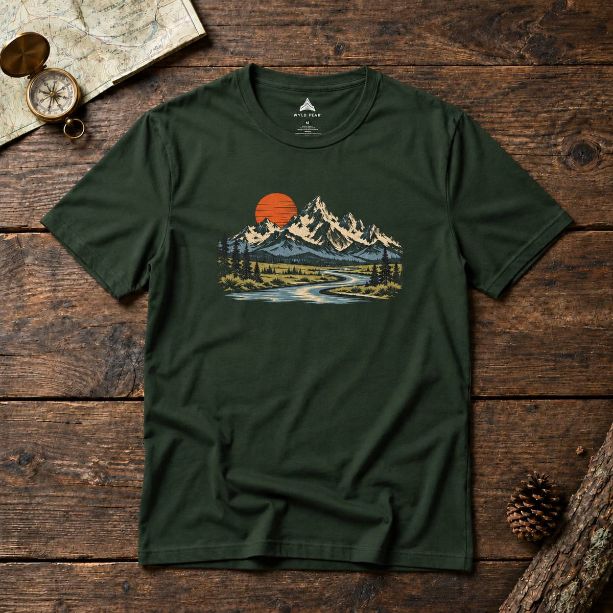 Grand Teton National Park Mountain River T-Shirt