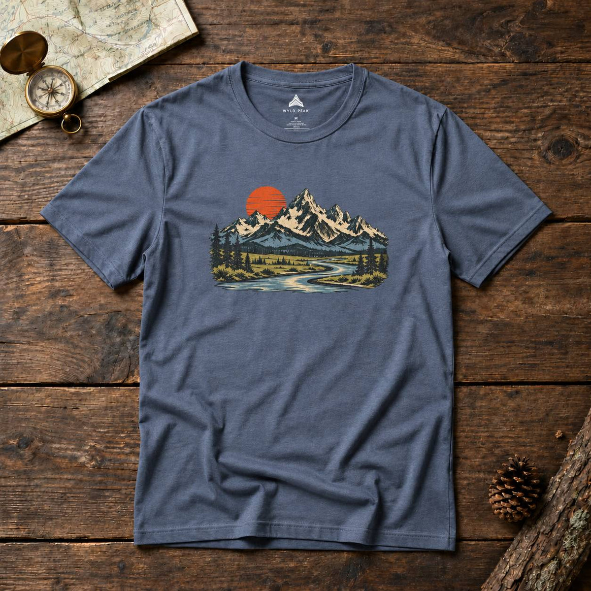 Grand Teton National Park Mountain River T-Shirt