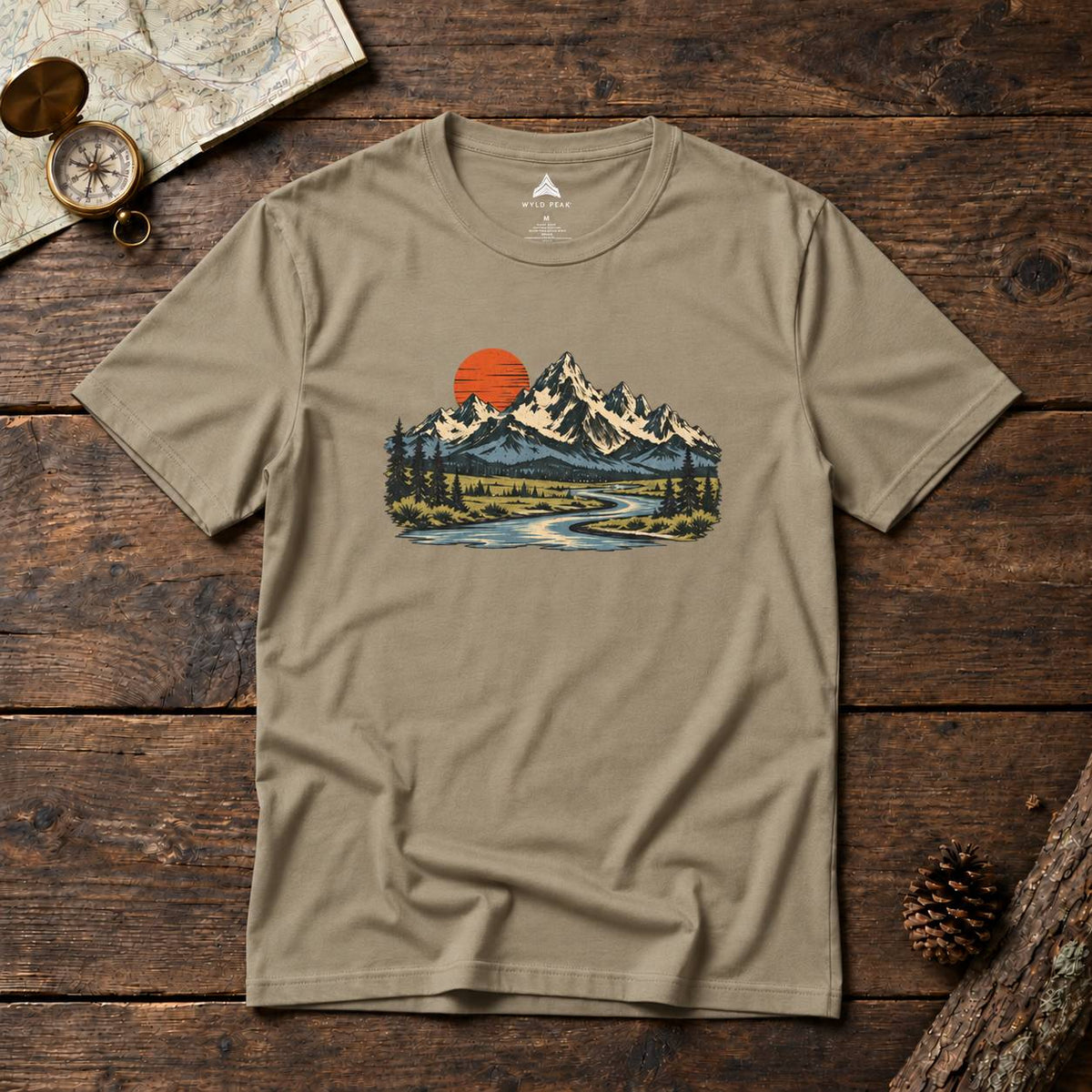 Grand Teton National Park Mountain River T-Shirt