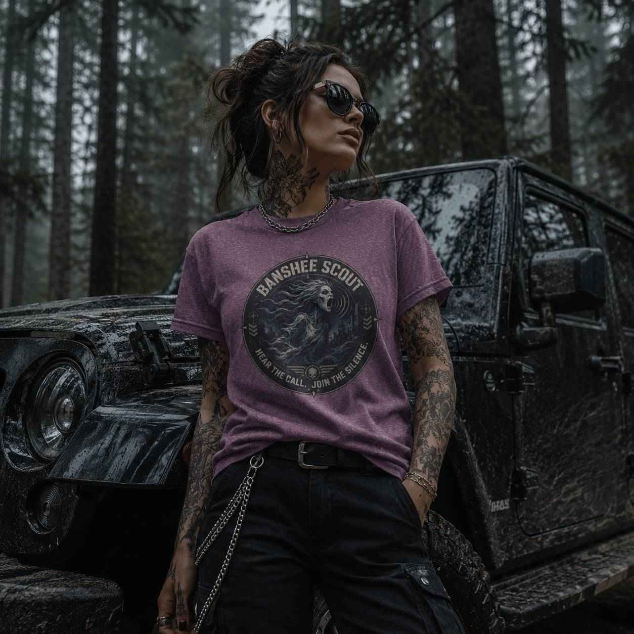 Banshee Scout T Shirt - Folklore Horror Graphic Tee