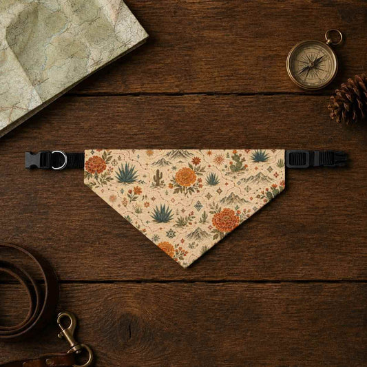 Mexicana Bloom Dog Bandana - Mexican-Inspired Floral Pet Bandana