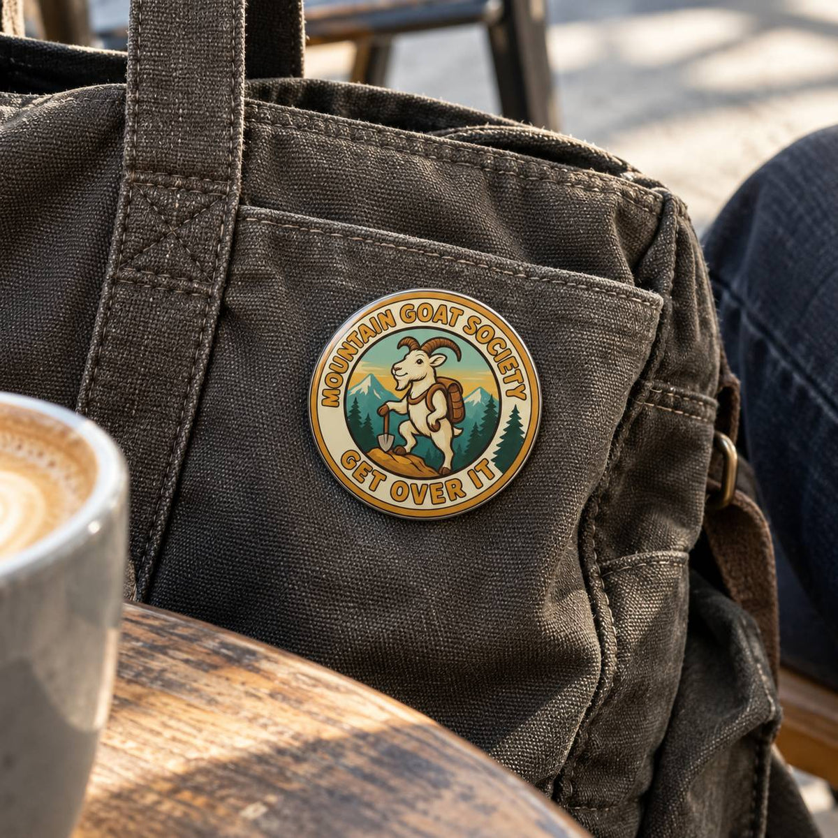 Mountain Goat Society Pinback Button