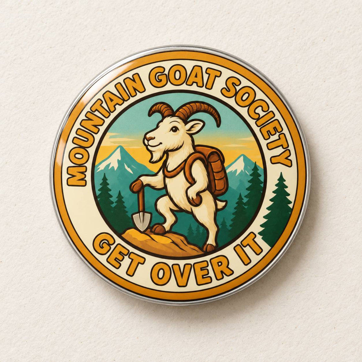Mountain Goat Society Pinback Button