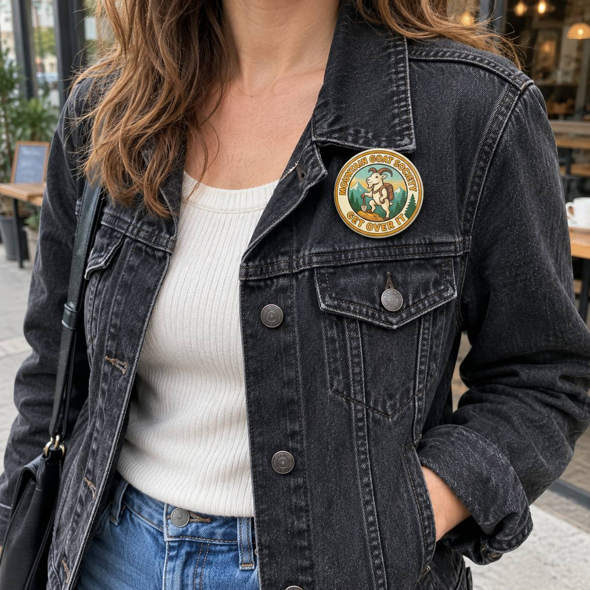 Mountain Goat Society Pinback Button